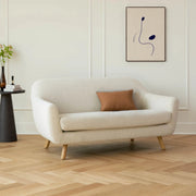 MODE Milo Boucle Loveseat, Chalk White