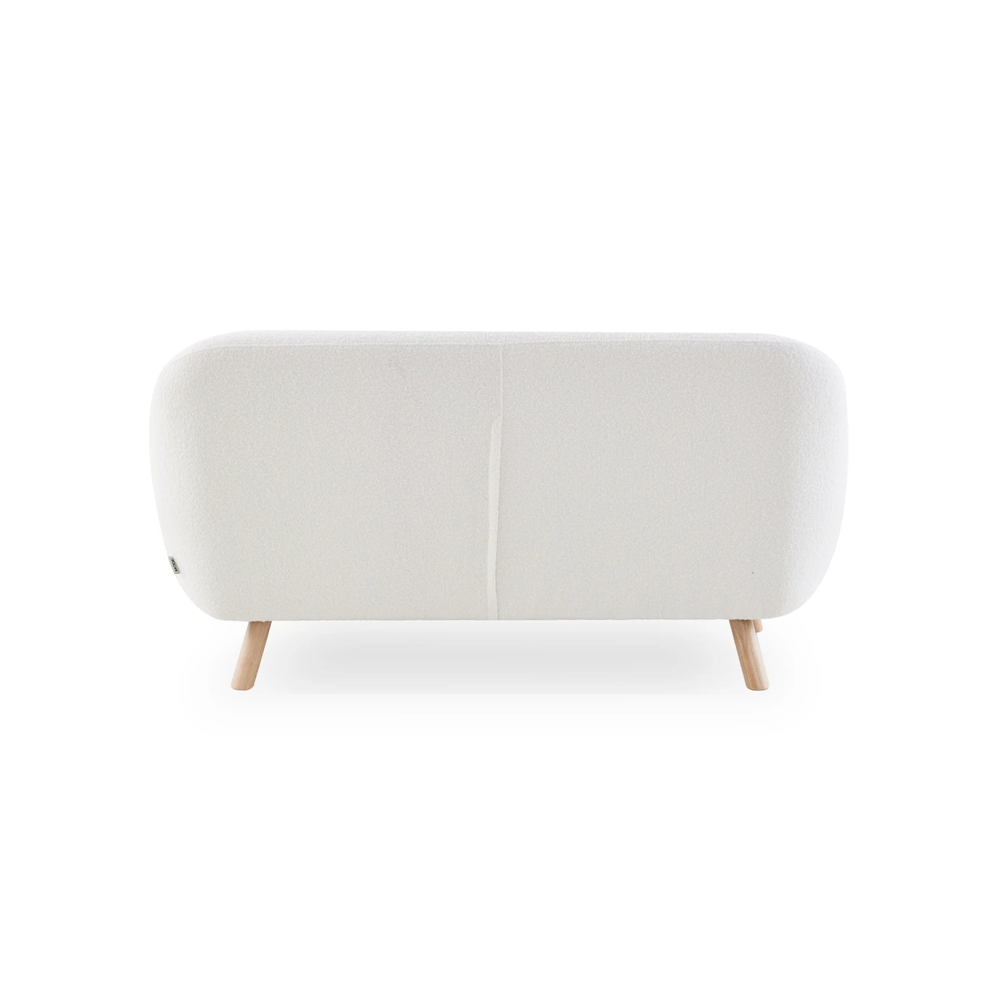 MODE Milo Boucle Loveseat, Chalk White