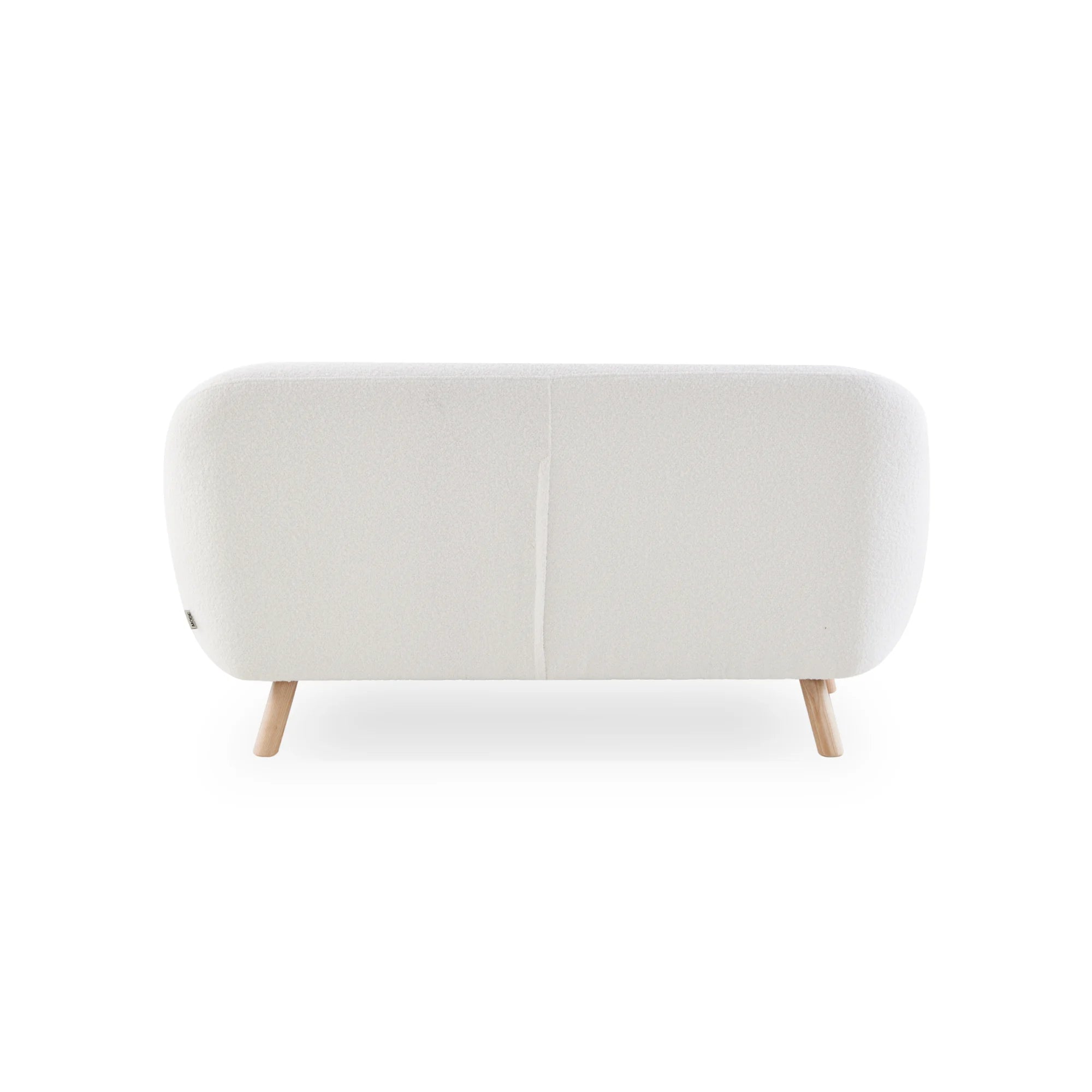 MODE Milo Boucle Loveseat, Chalk White