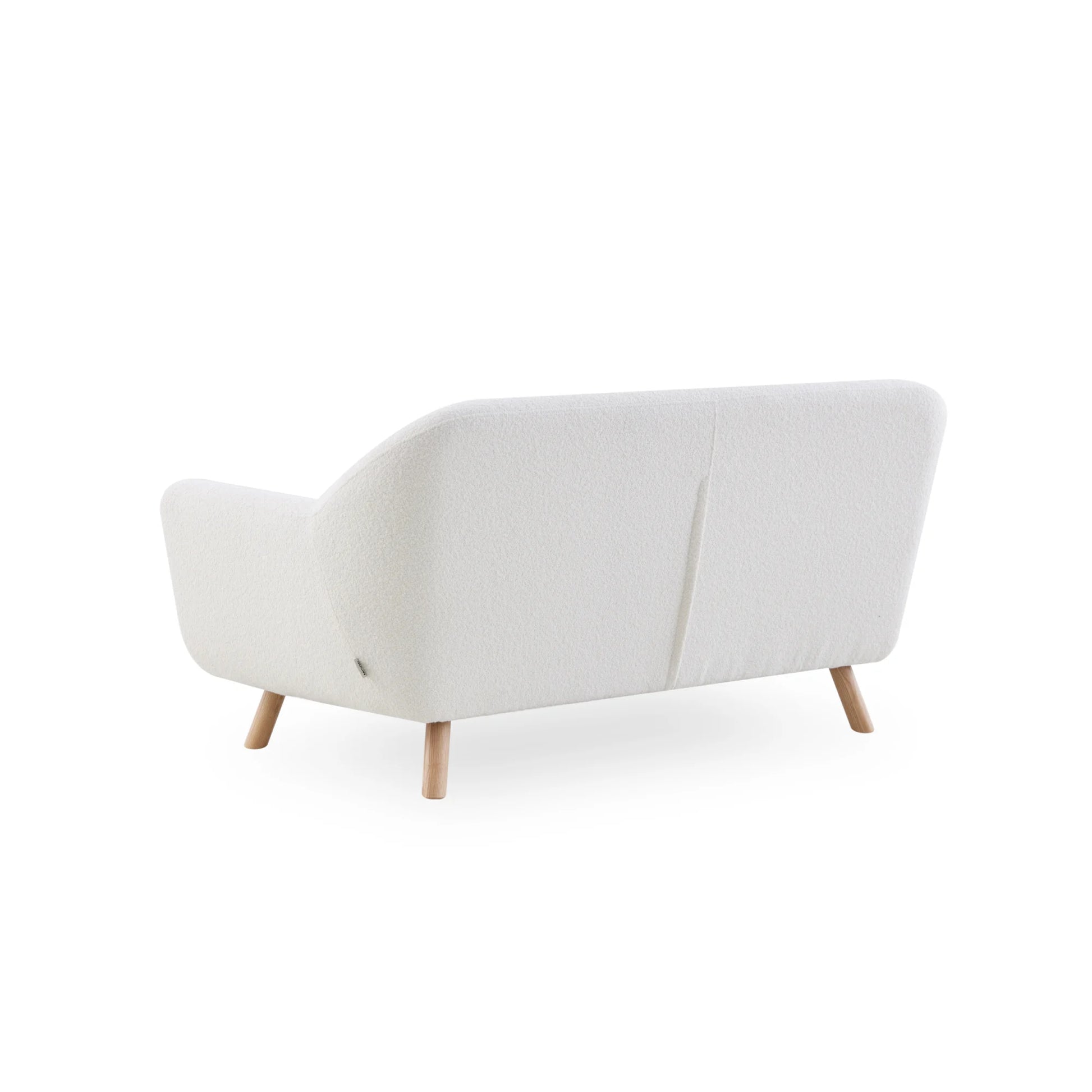 MODE Milo Boucle Loveseat, Chalk White