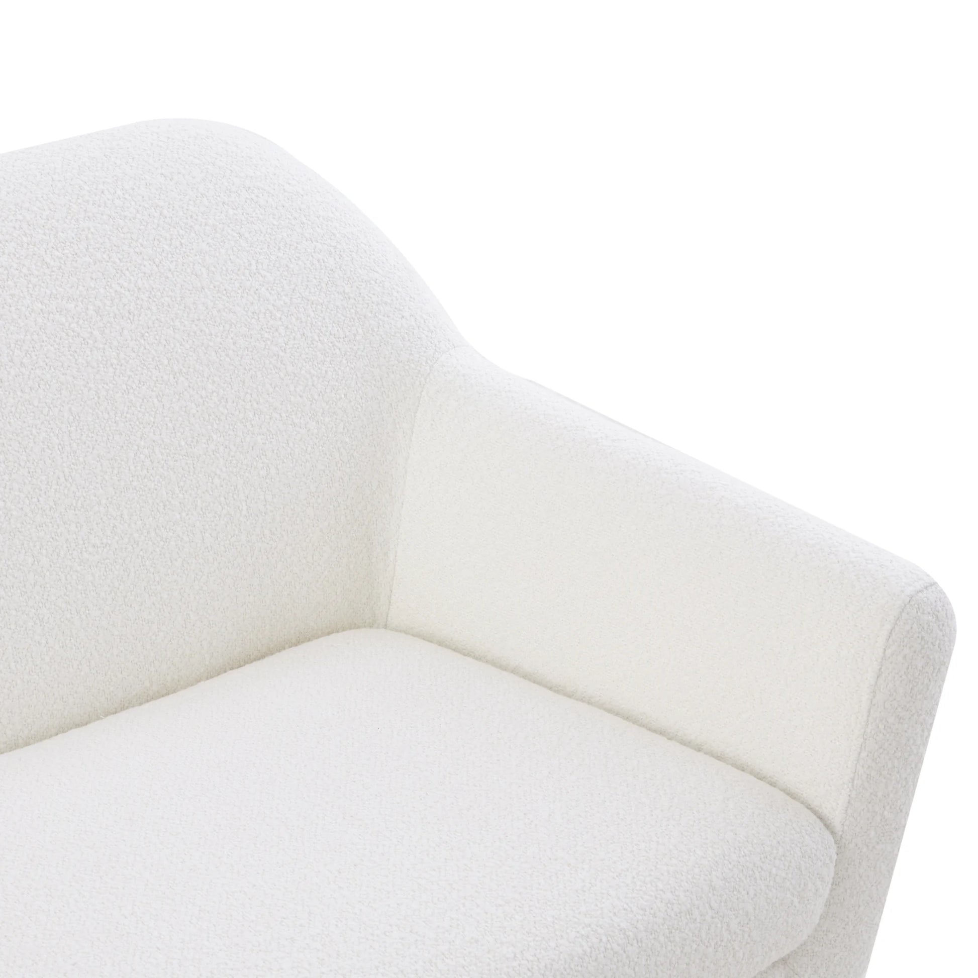 MODE Milo Boucle Loveseat, Chalk White
