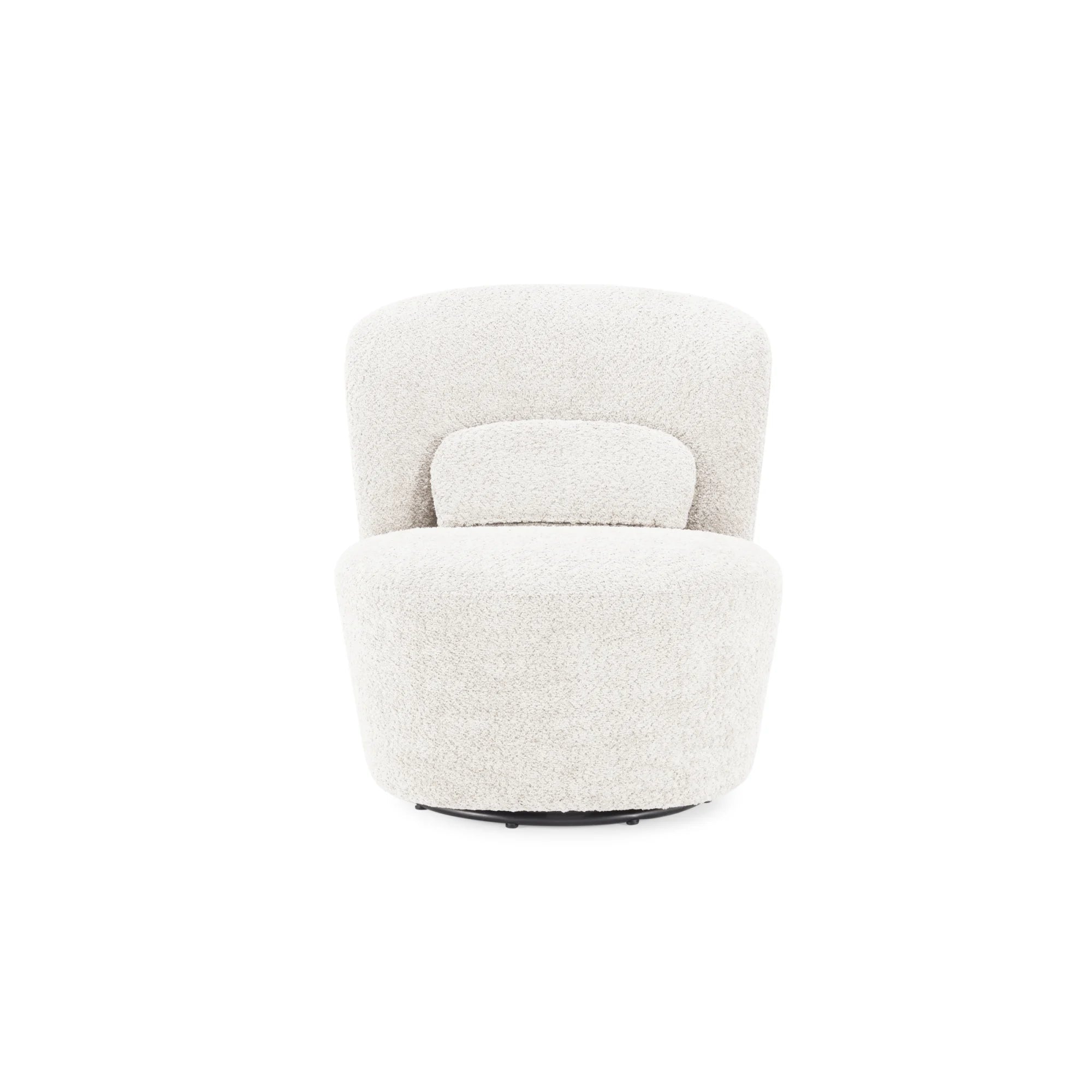 MODE Domi Boucle Swivel Chair, Pearly White