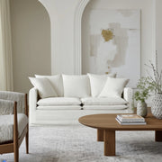 MODE Crepes 2.5-Seater Linen Sofa, Off-White