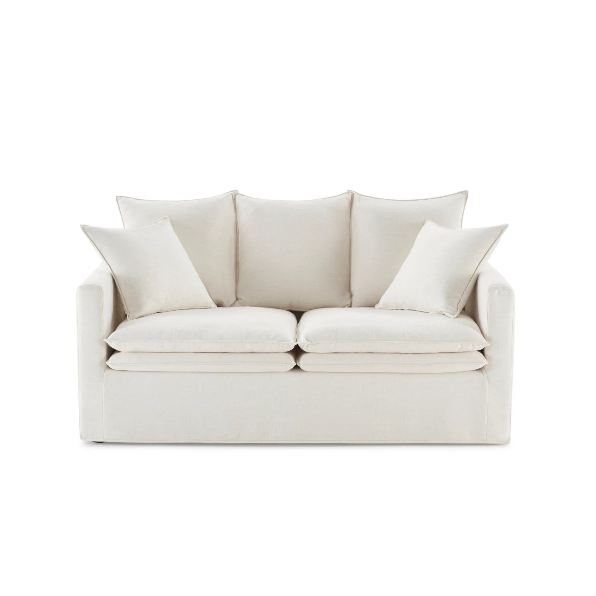 MODE Crepes 2.5-Seater Linen Sofa, Off-White