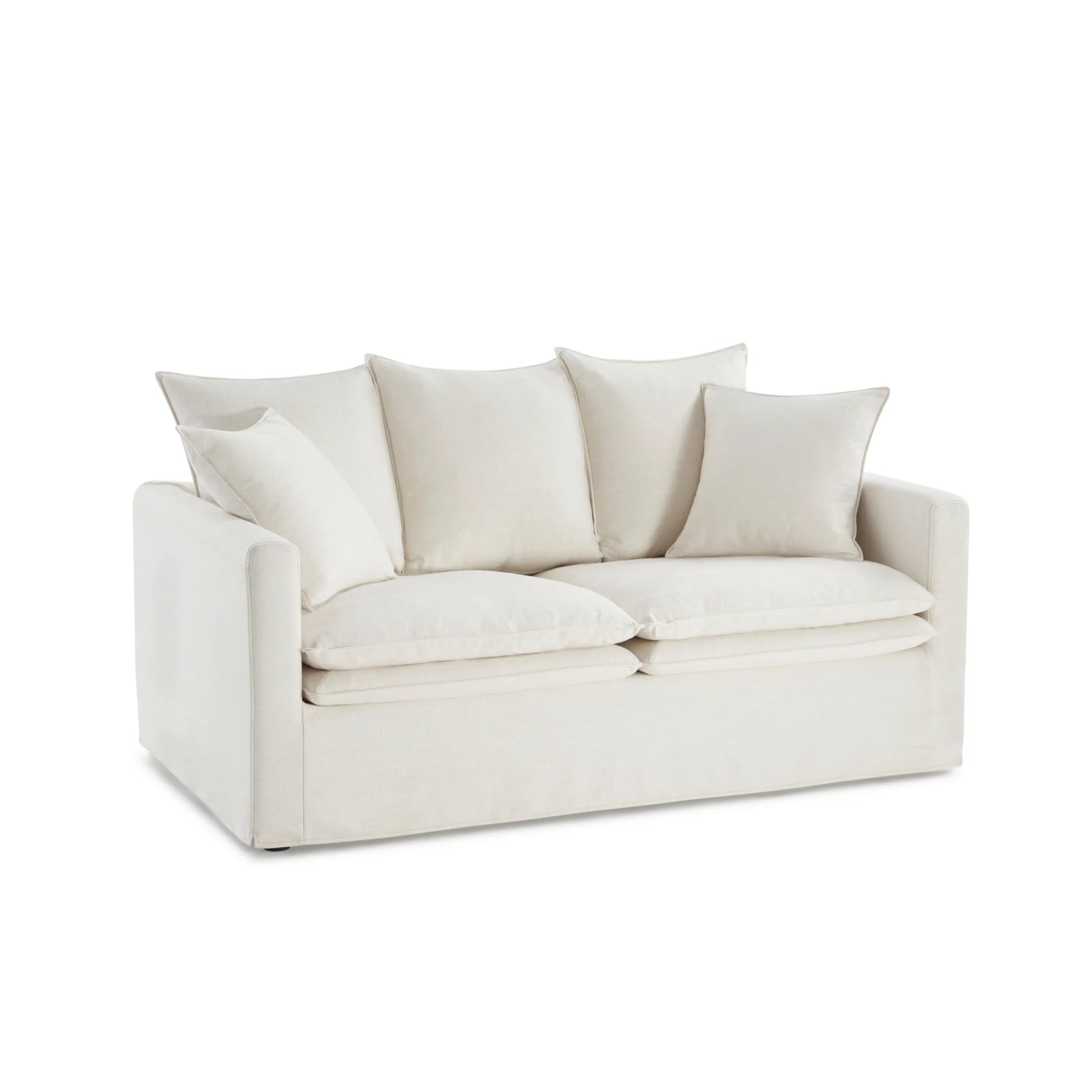 MODE Crepes 2.5-Seater Linen Sofa, Off-White