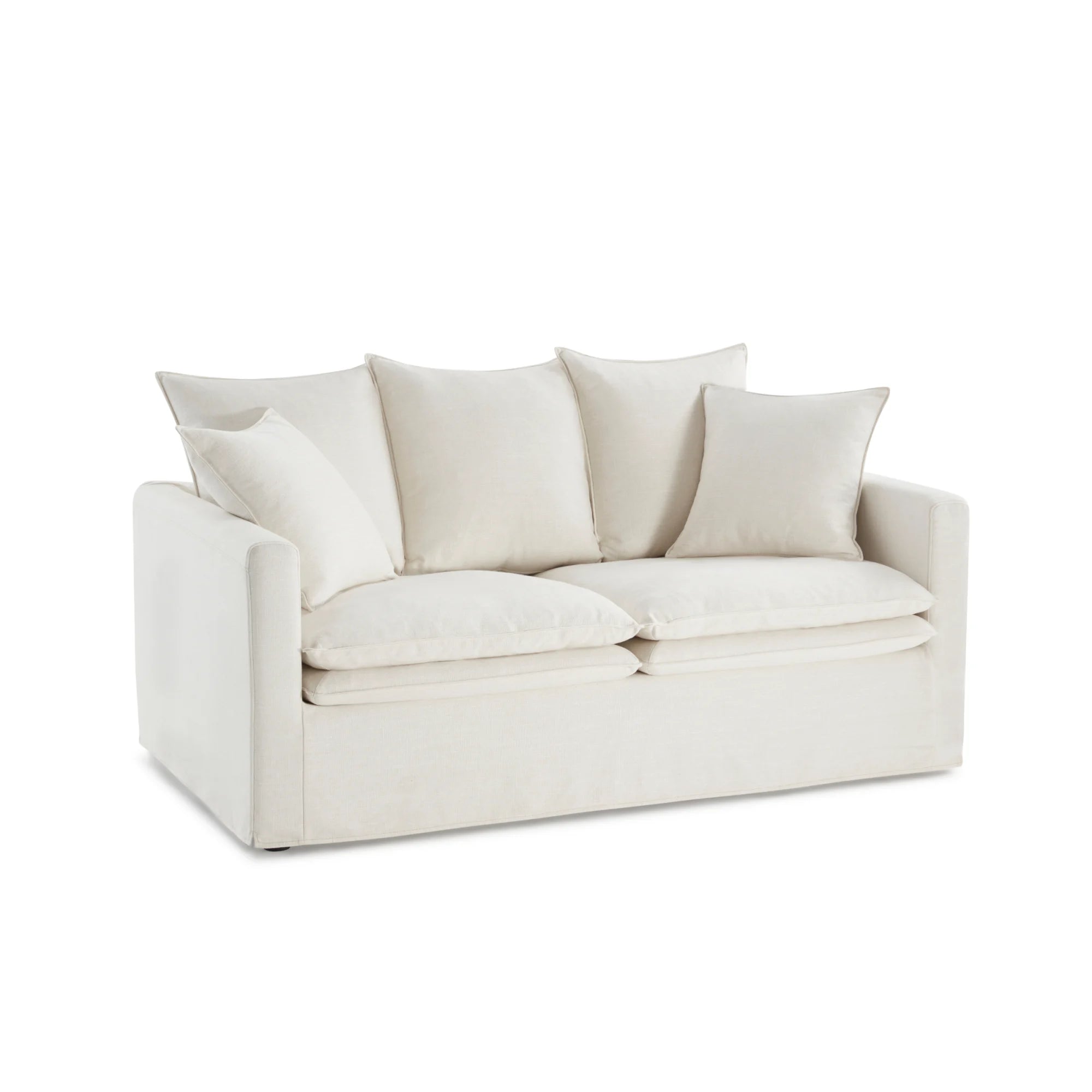 MODE Crepes 2.5-Seater Linen Sofa, Off-White