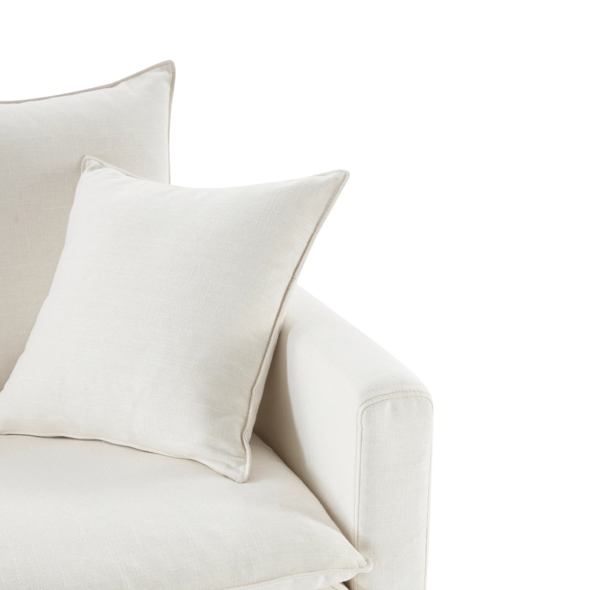 MODE Crepes 2.5-Seater Linen Sofa, Off-White