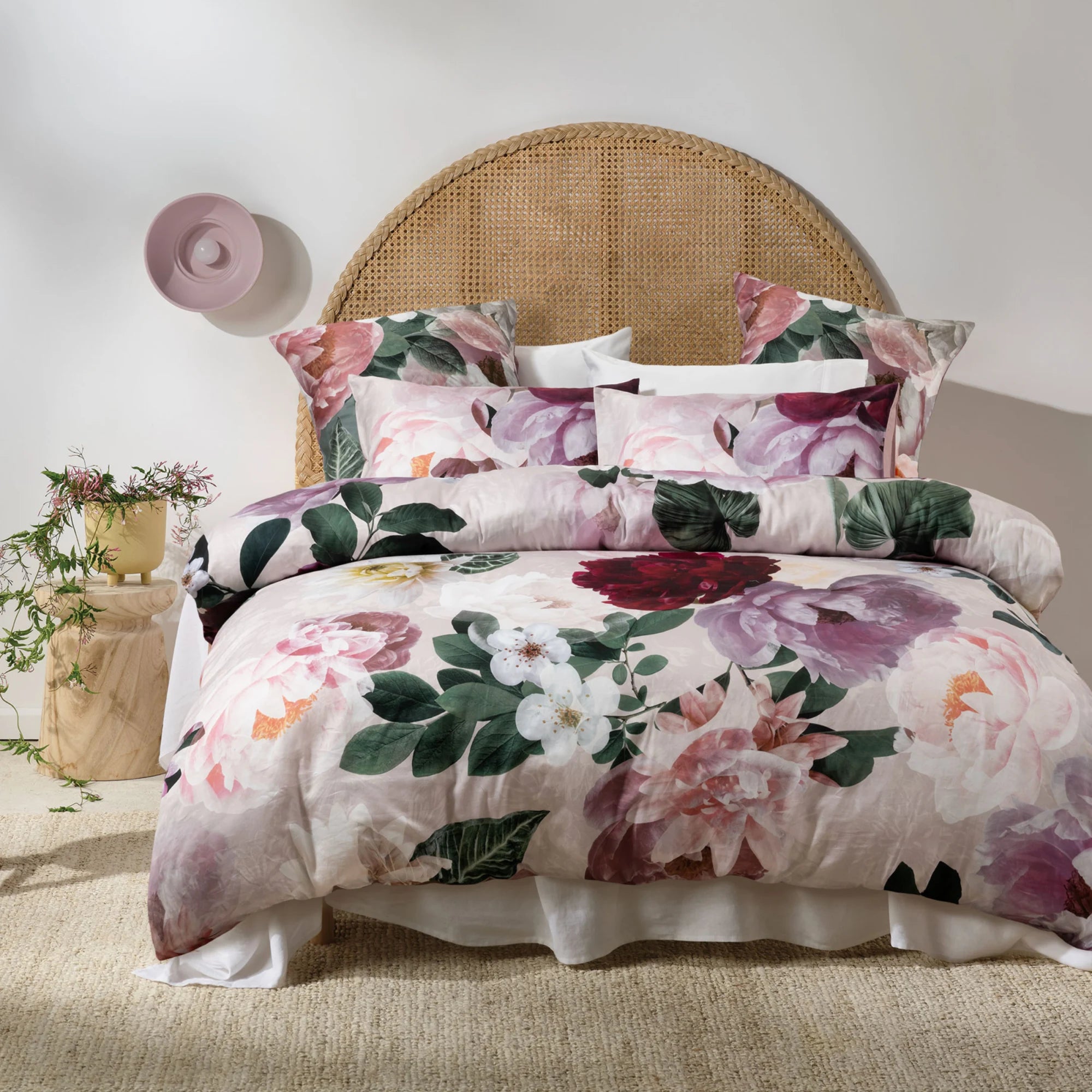 Savona Maxine Duvet Cover Set, Blush