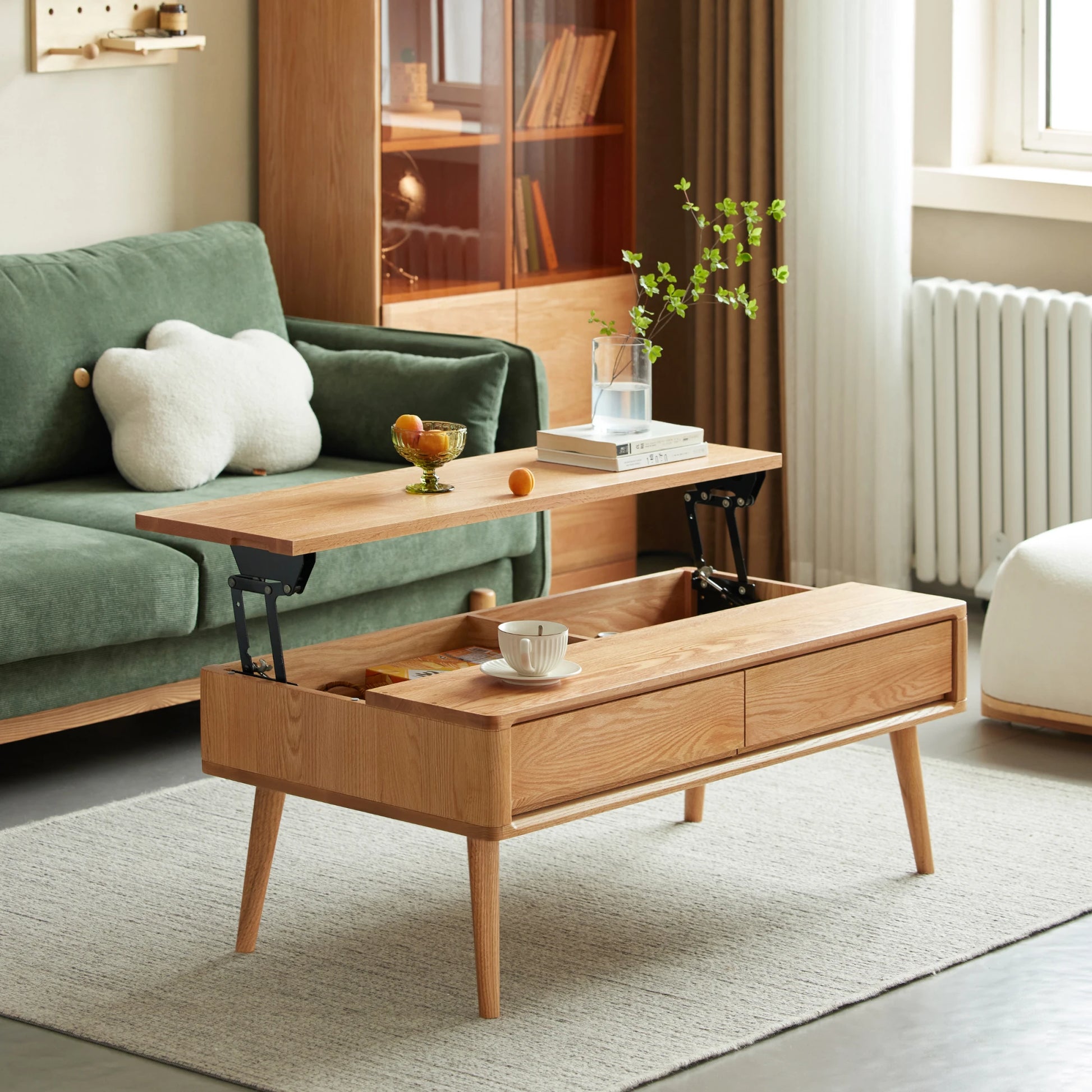 Solidwood Santa Rosa Coffee Table with Lift-Top, 120x60cm