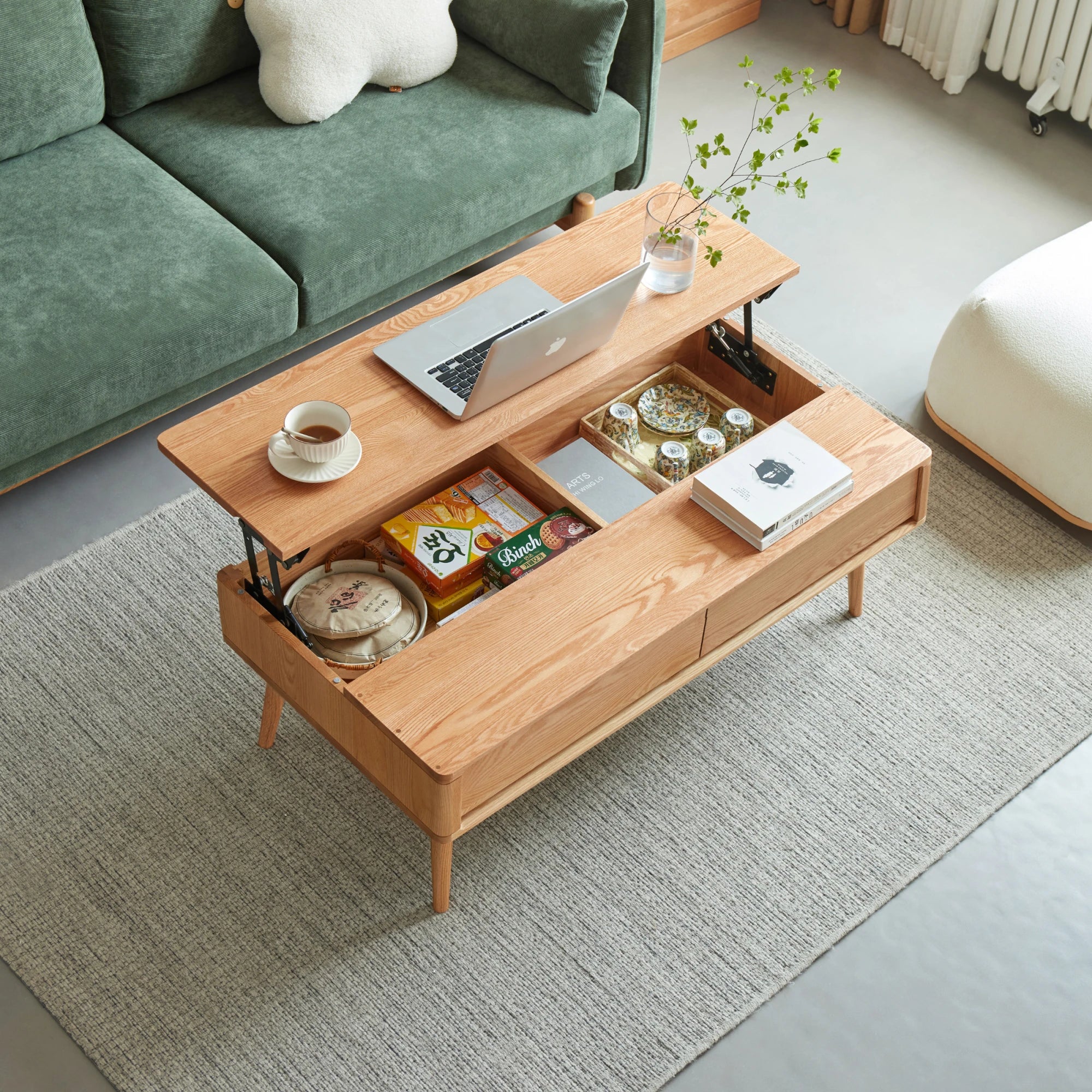 Solidwood Santa Rosa Coffee Table with Lift-Top, 120x60cm
