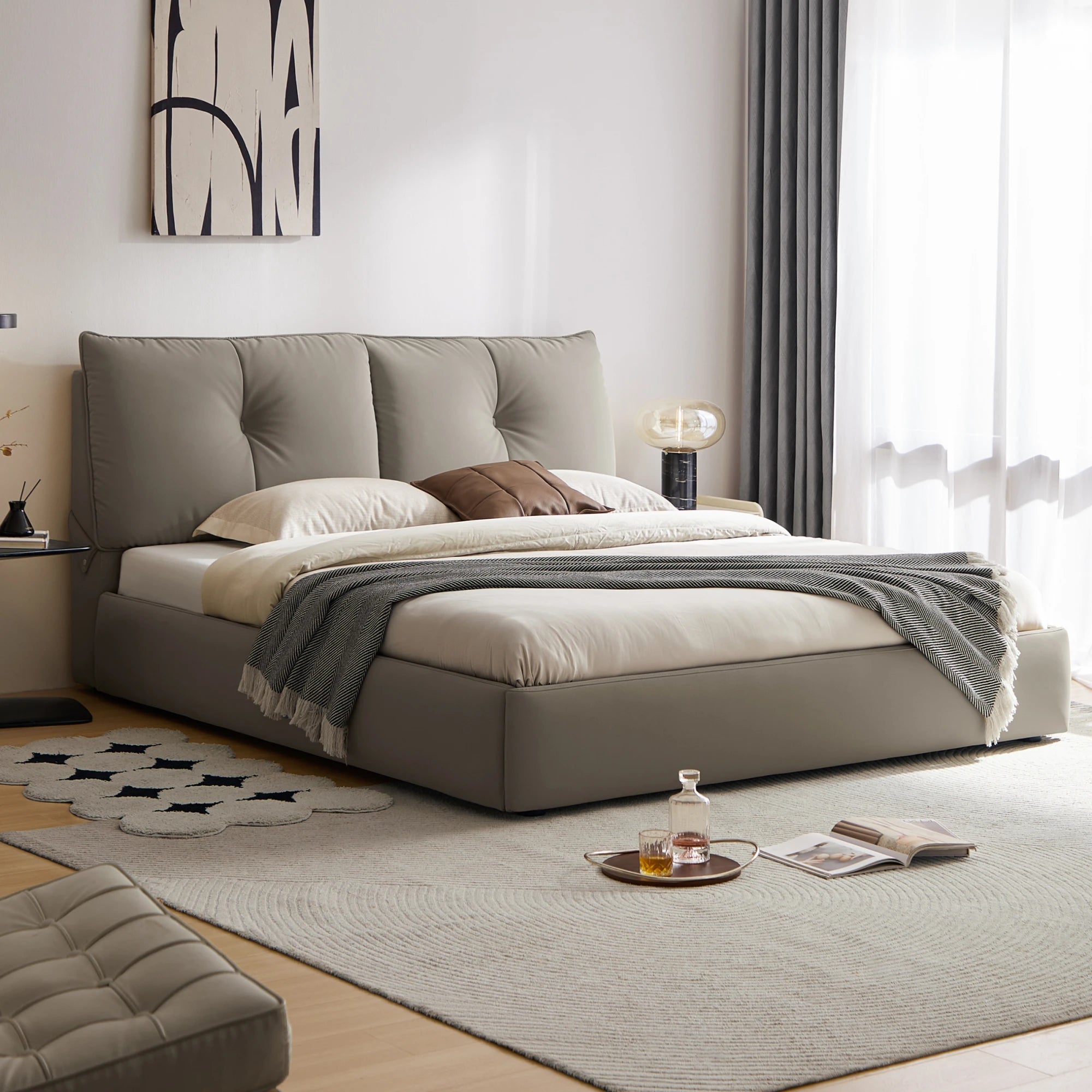 Linspire Nebula Bed Frame, Grey