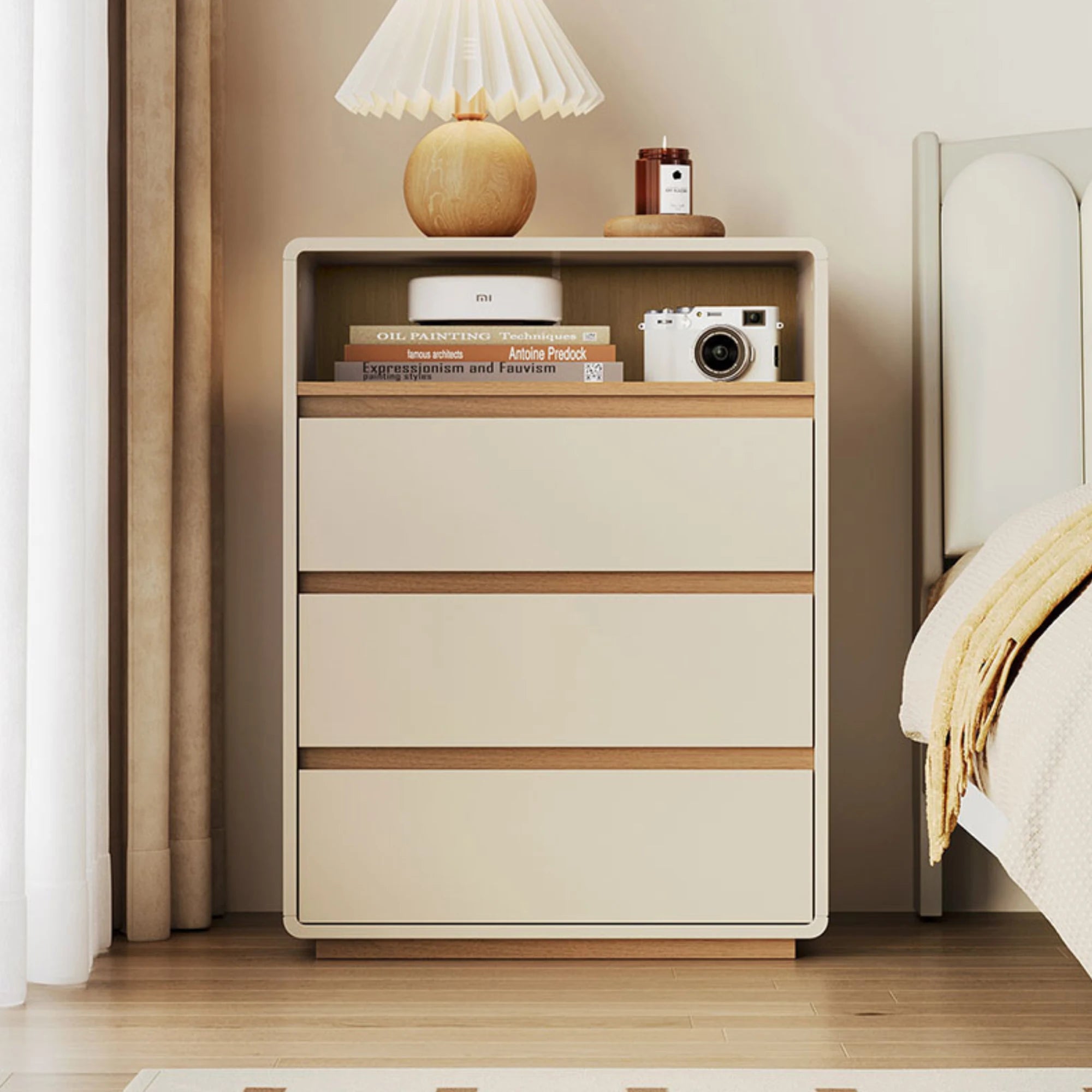 Linspire Evoke Chest of 3 Drawers with Open Storage, 60cm