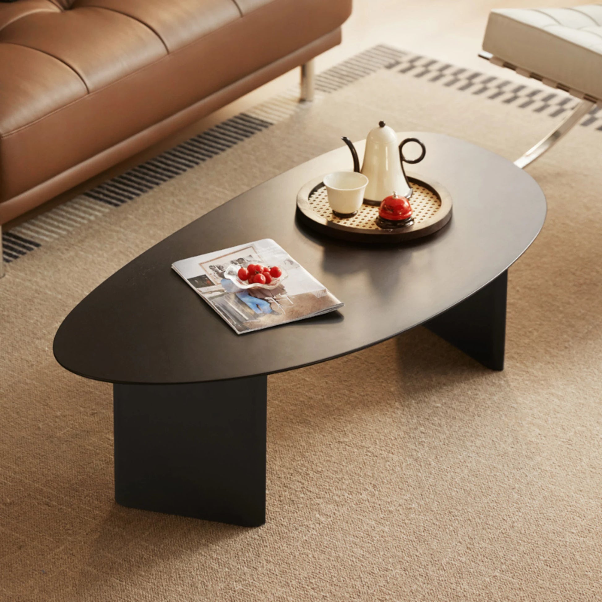 Linspire Vortex Solid Rubberwood Coffee Table, 120cm