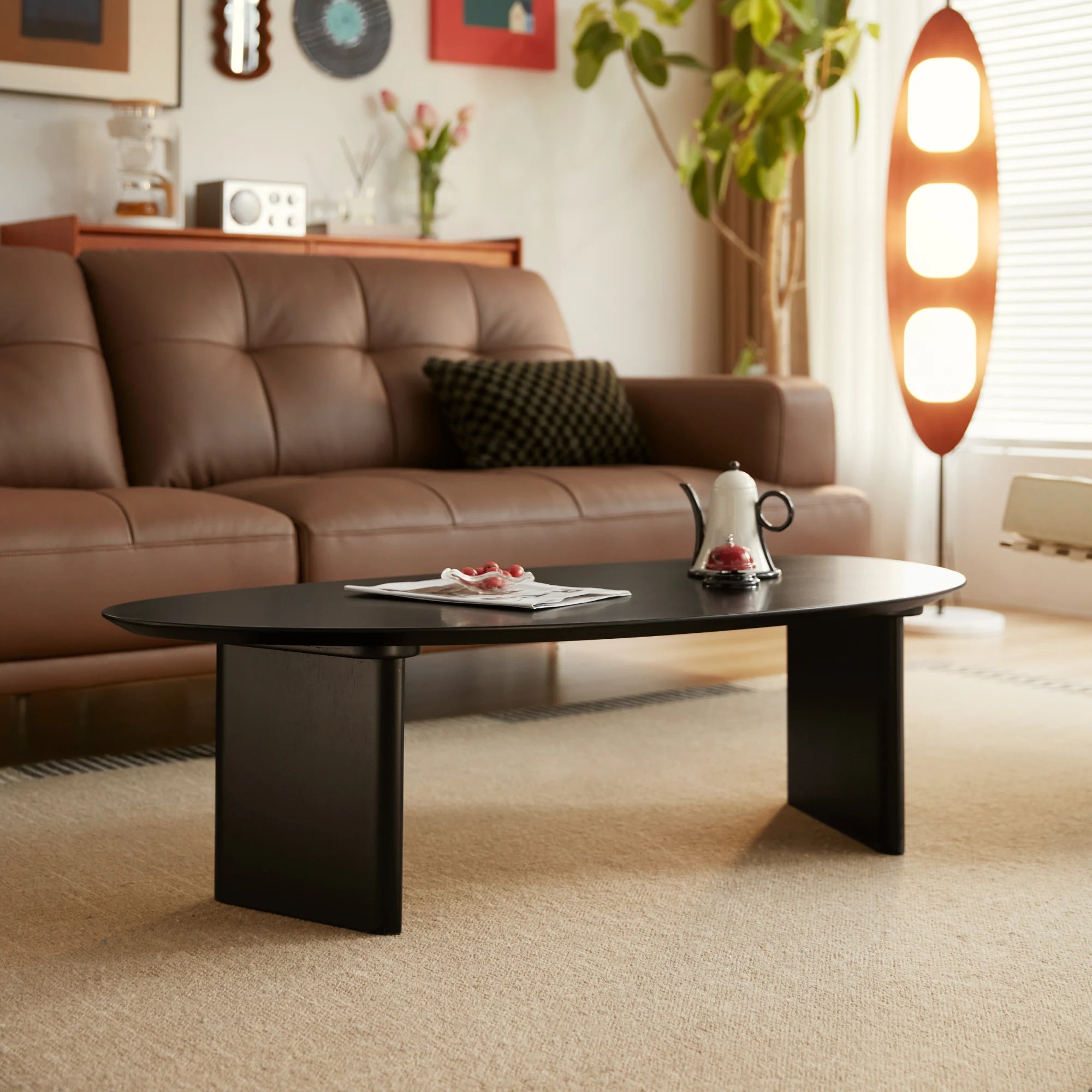 Linspire Vortex Solid Rubberwood Coffee Table, 120cm