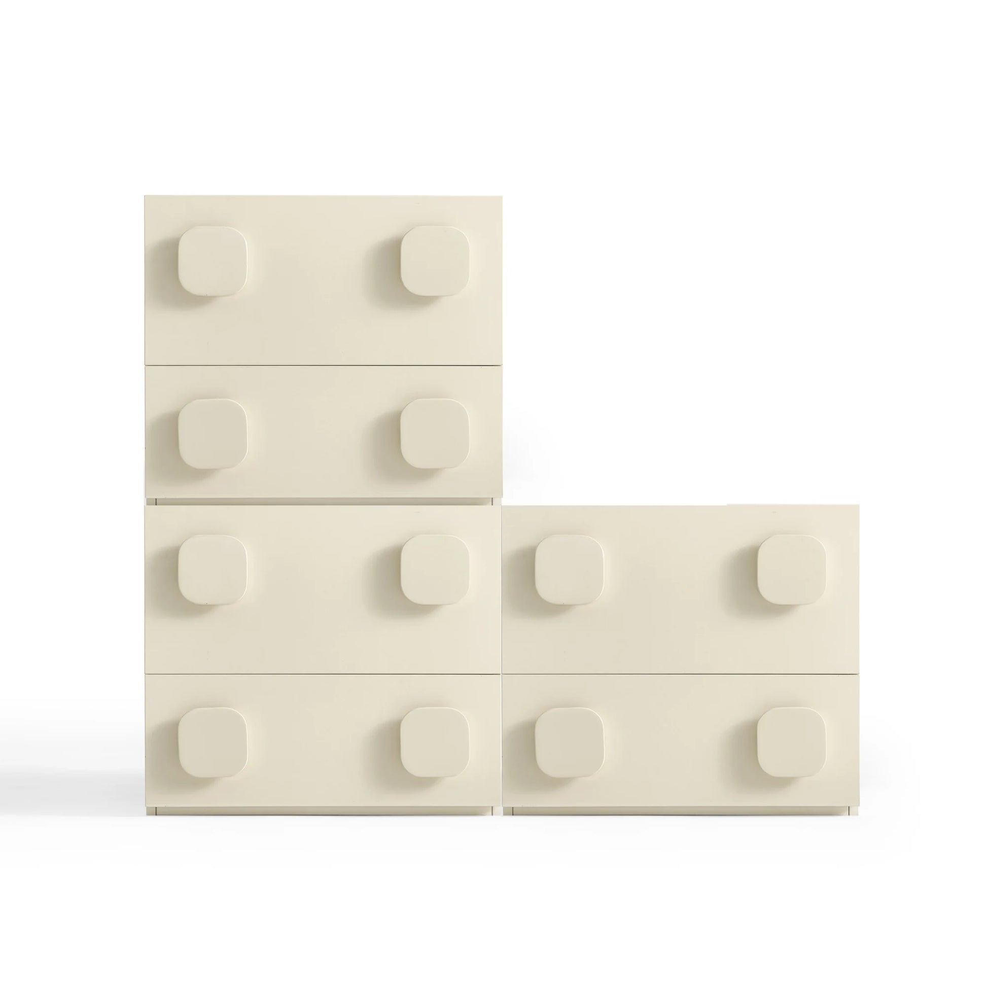 Linspire Mosaic Set of 3 Modular Storage Cabinets, Off-White