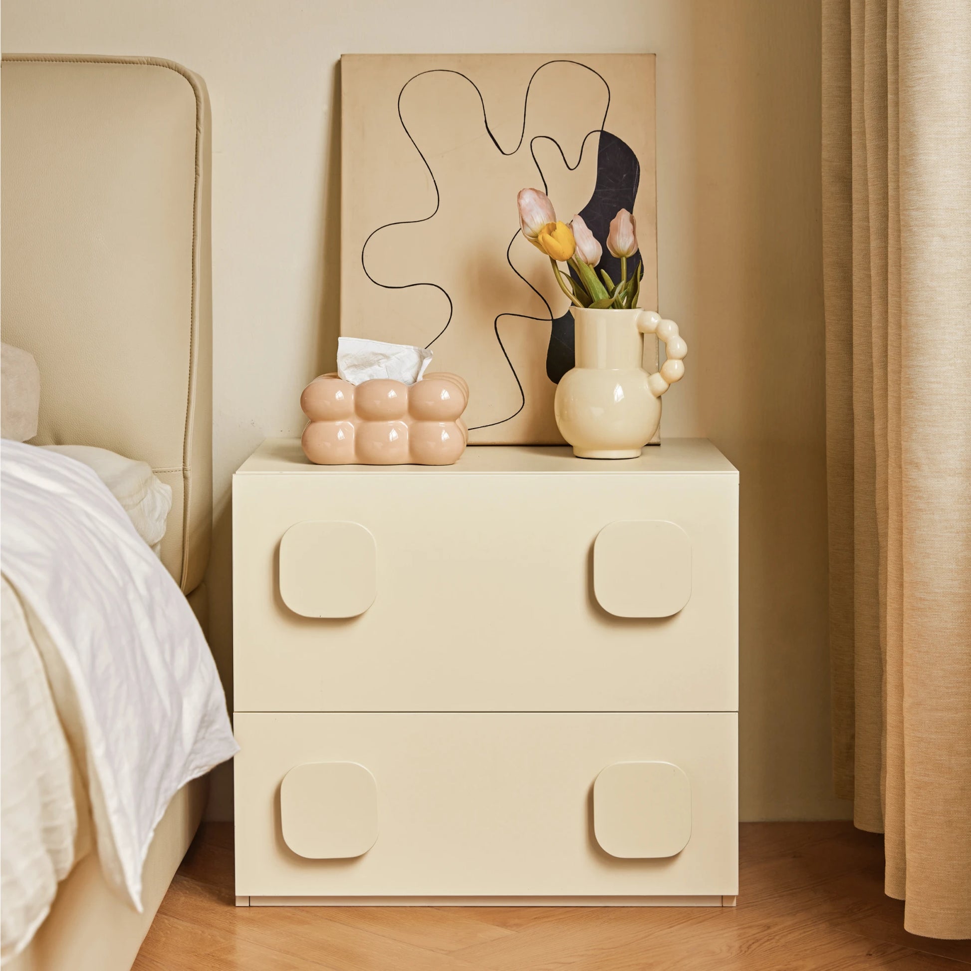 Linspire Mosaic Set of 3 Modular Storage Cabinets, Off-White