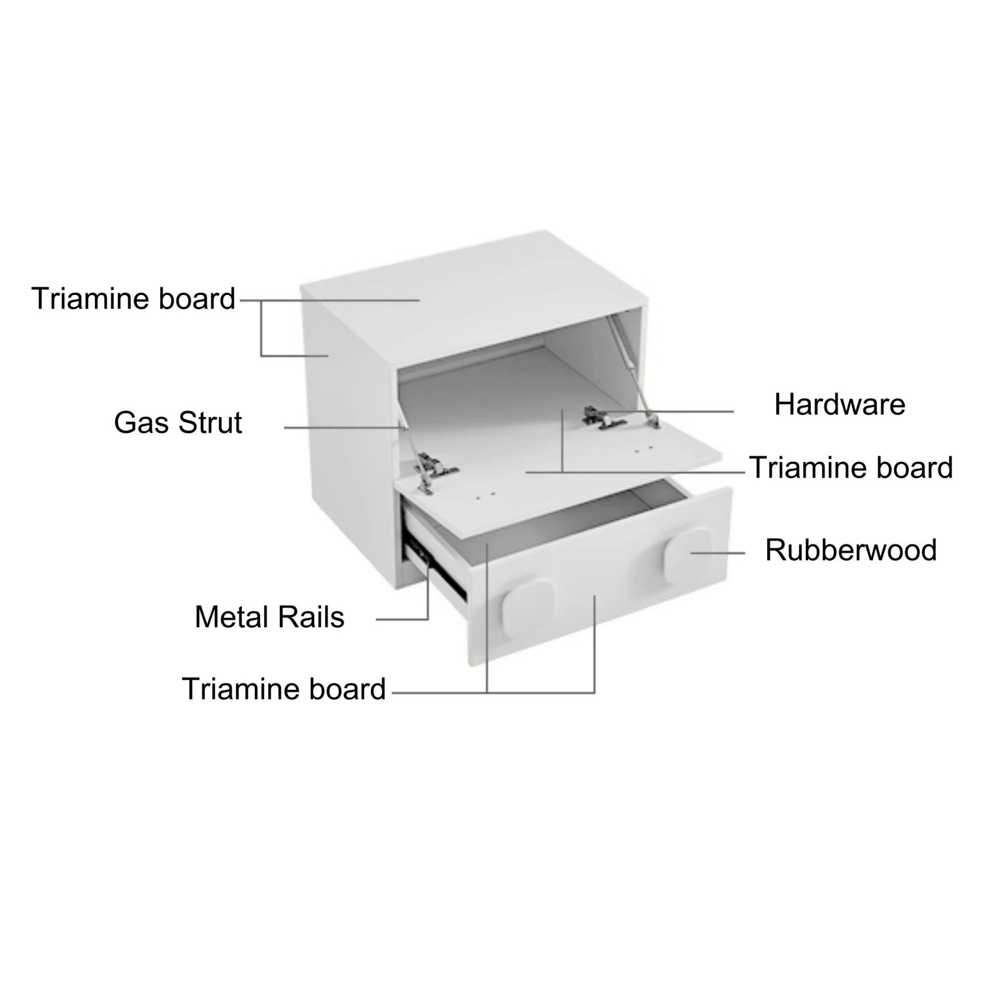 Linspire Mosaic Set of 3 Modular Storage Cabinets, Off-White