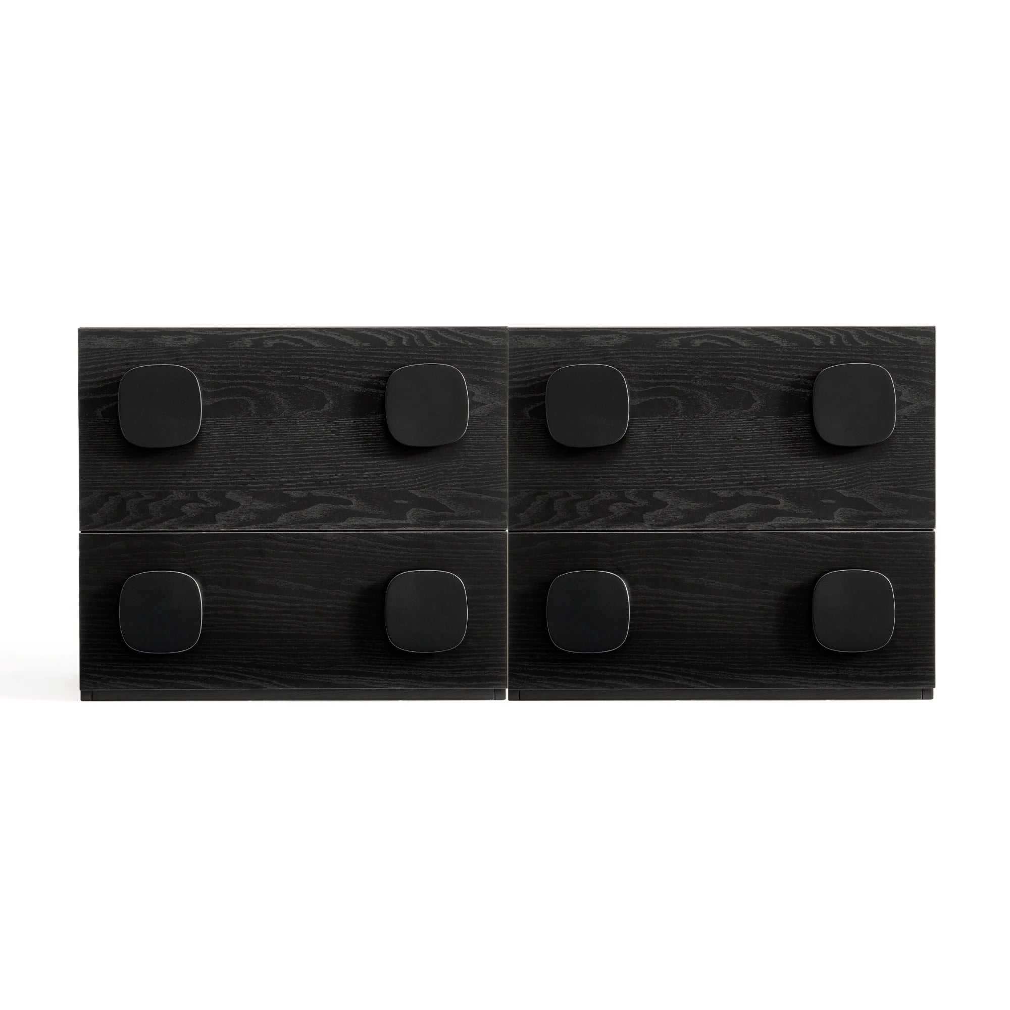 Linspire Mosaic Set of 2 Modular Storage Cabinets, Black