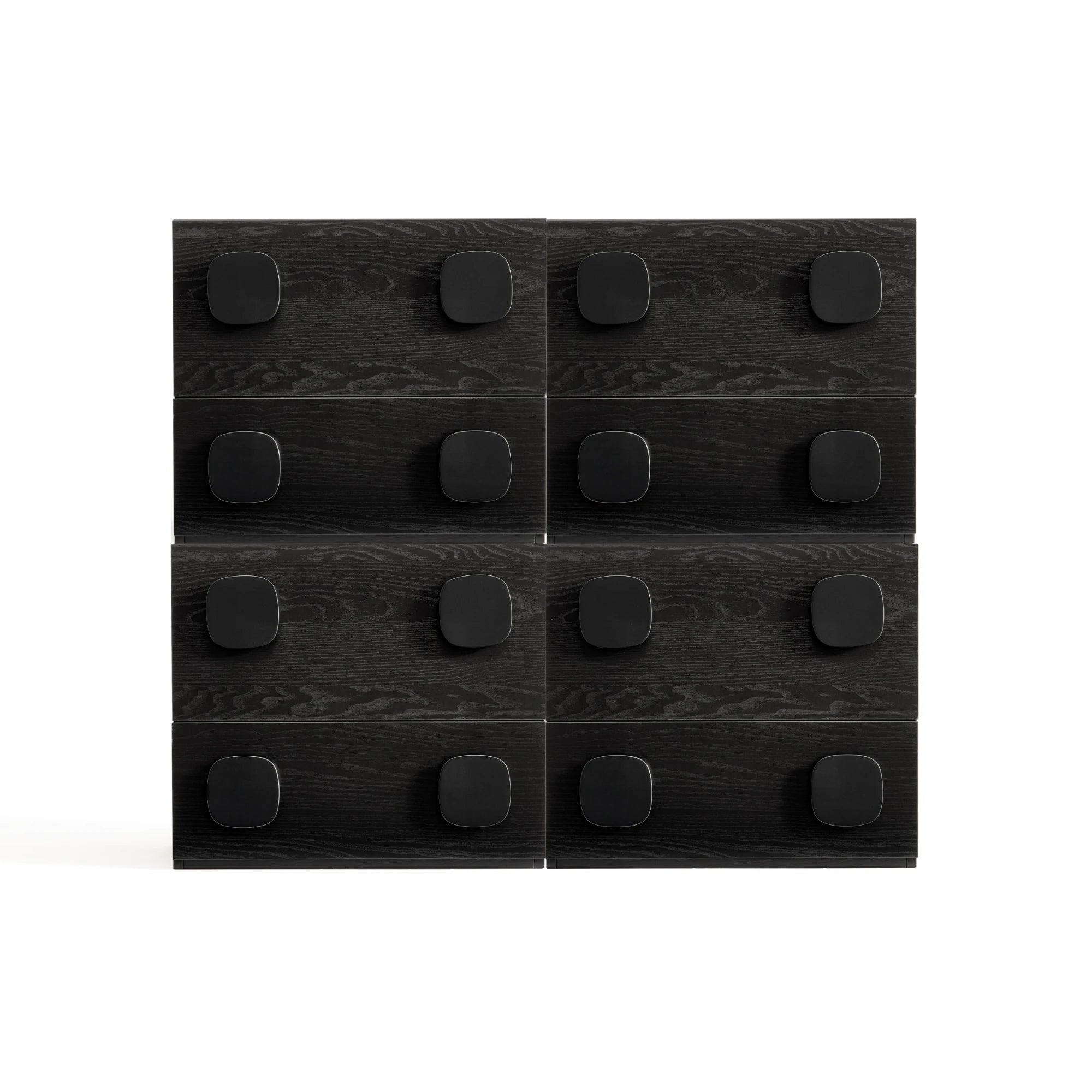 Linspire Mosaic Set of 4 Modular Storage Cabinets, Black