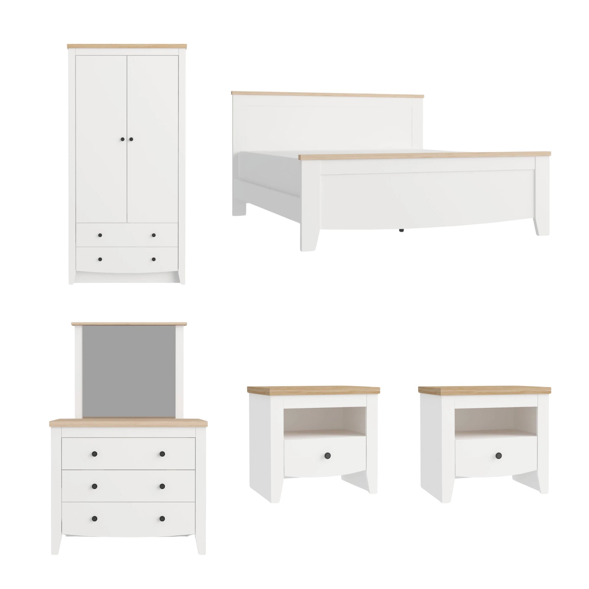 Loft Hampton 5PCS Bedroom Set, NZ Queen Bed