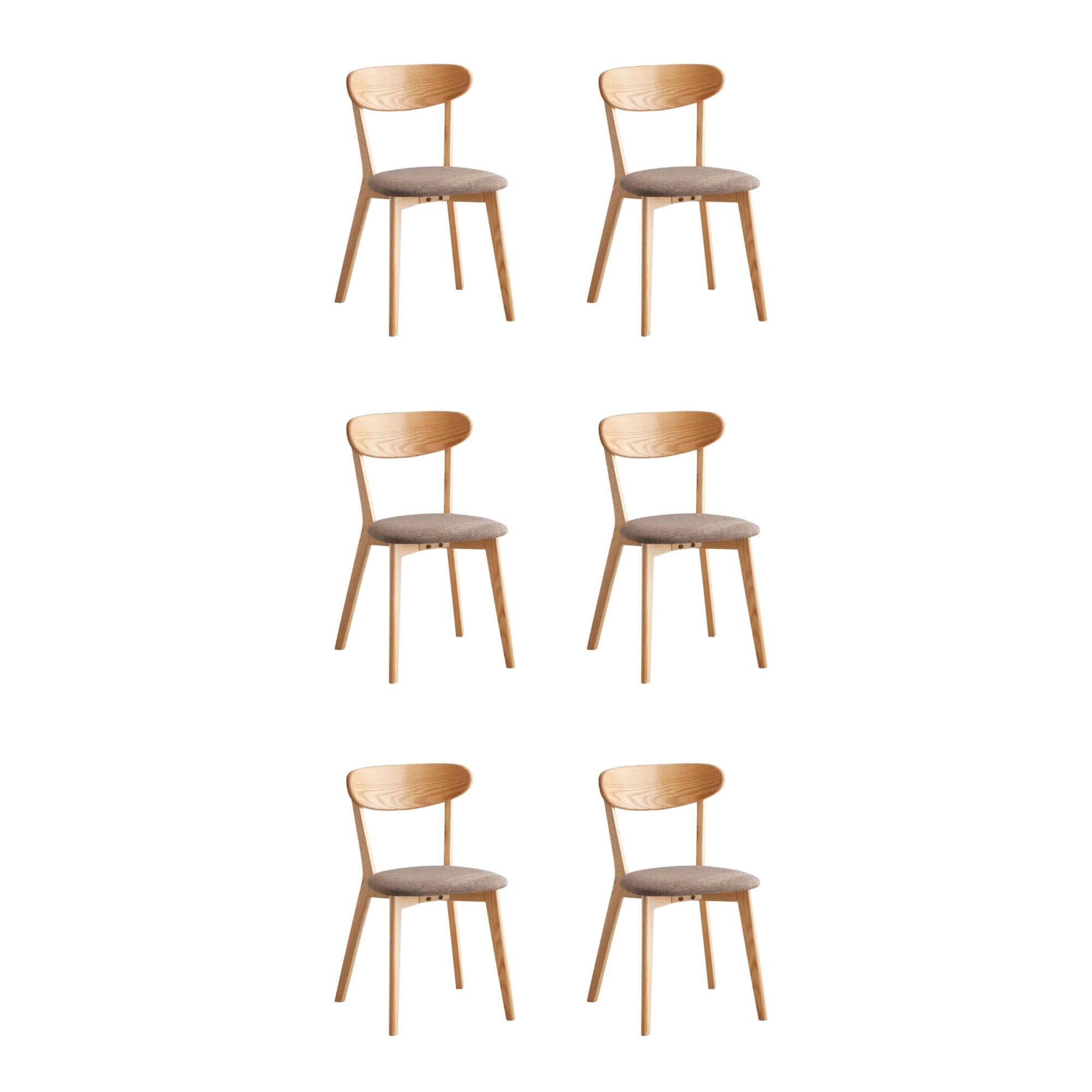 Solidwood Fuji 6PCS Dining Chair Set