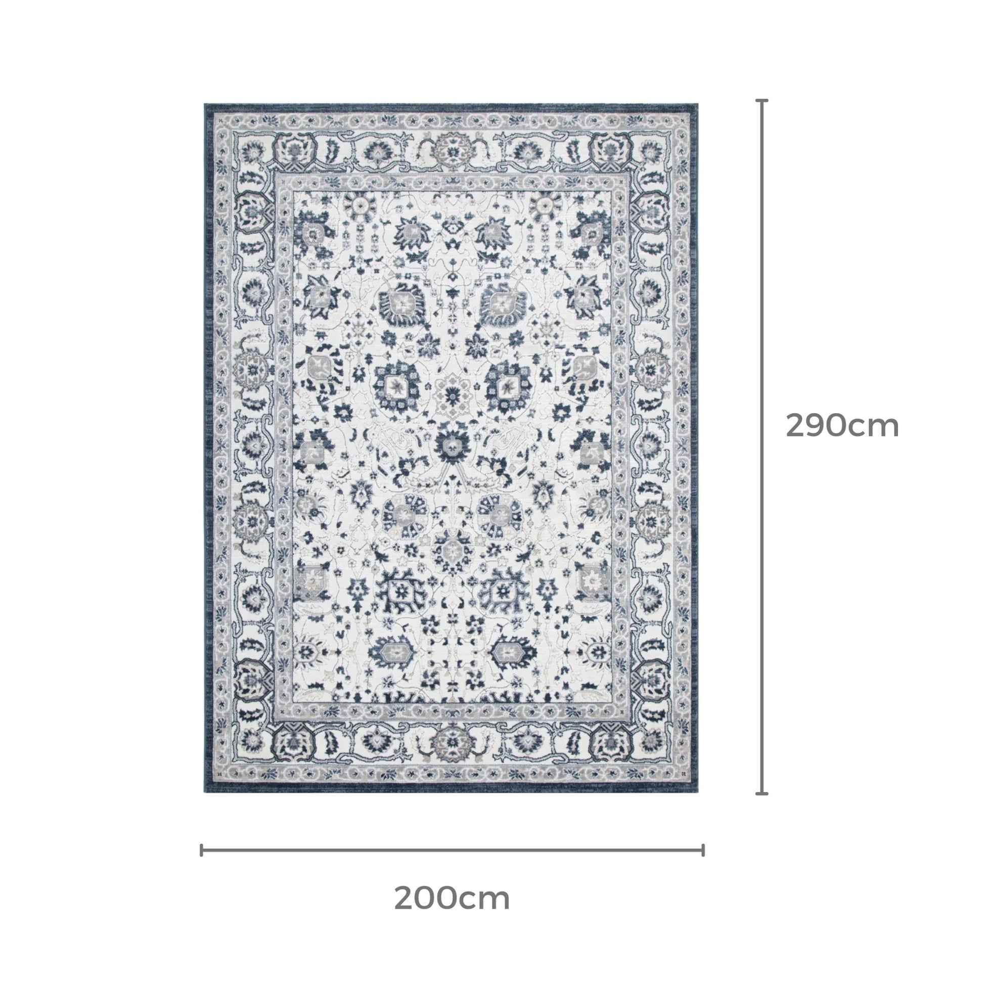 DreamWeaver Maya Floral Traditional Rug, Blue