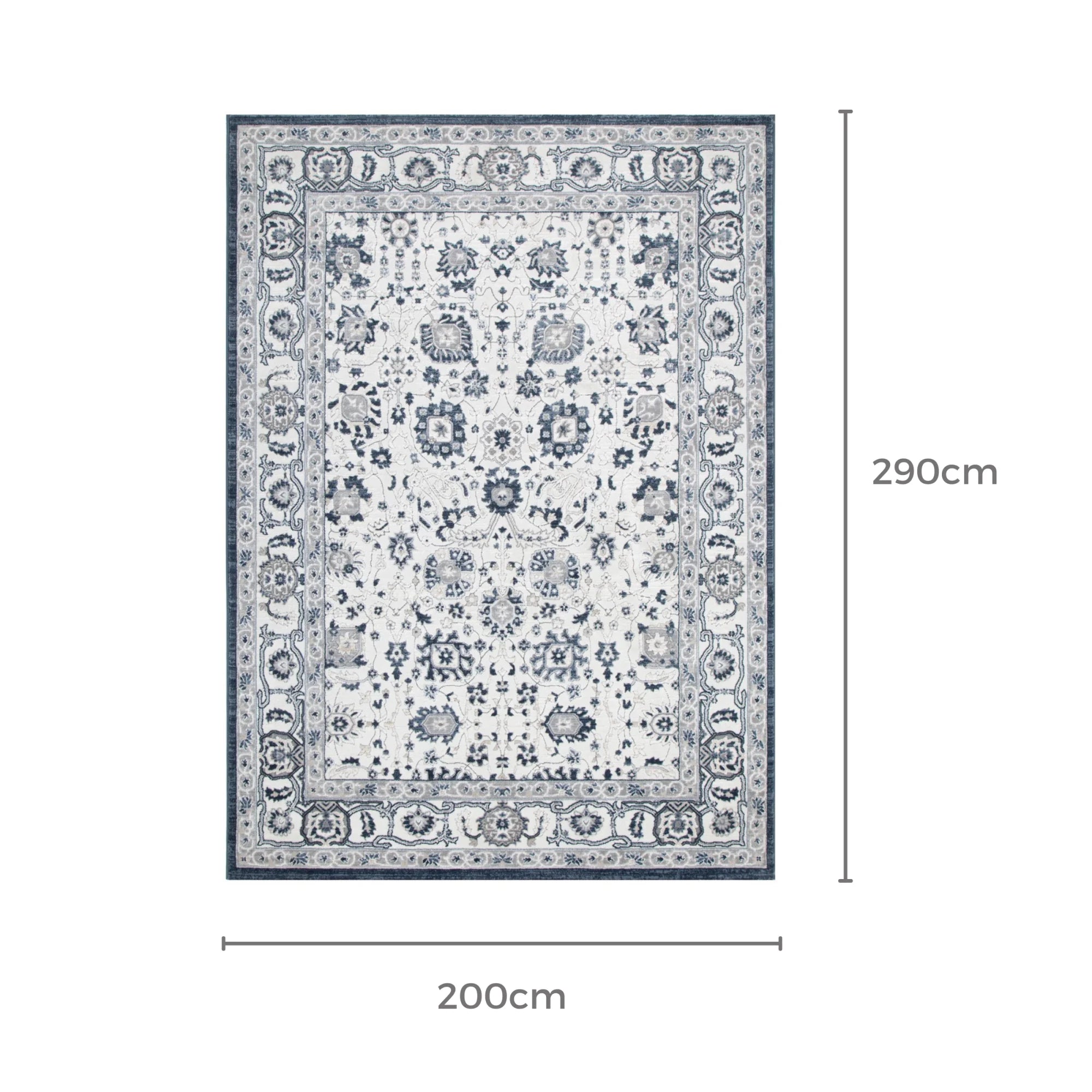 DreamWeaver Maya Floral Traditional Rug, Blue