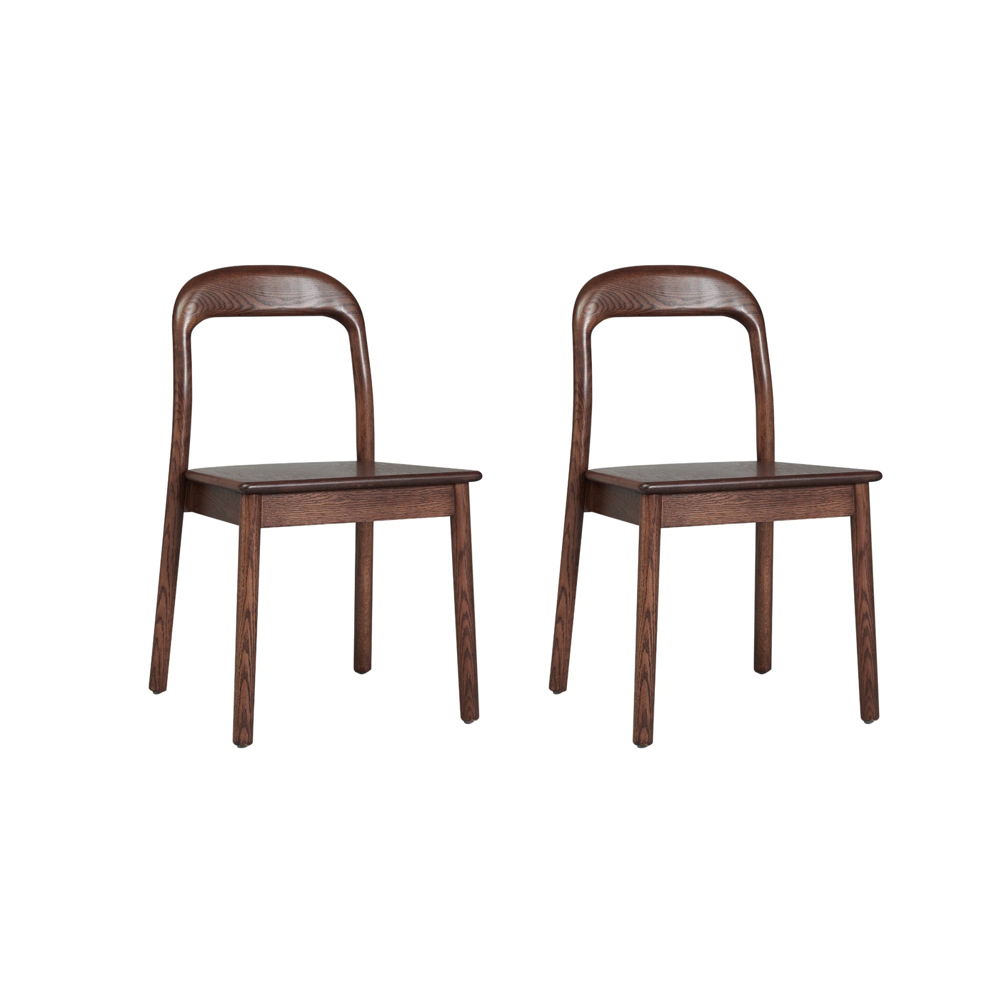 Solidwood Kano Curved-Back Dining Chairs, Set of 2