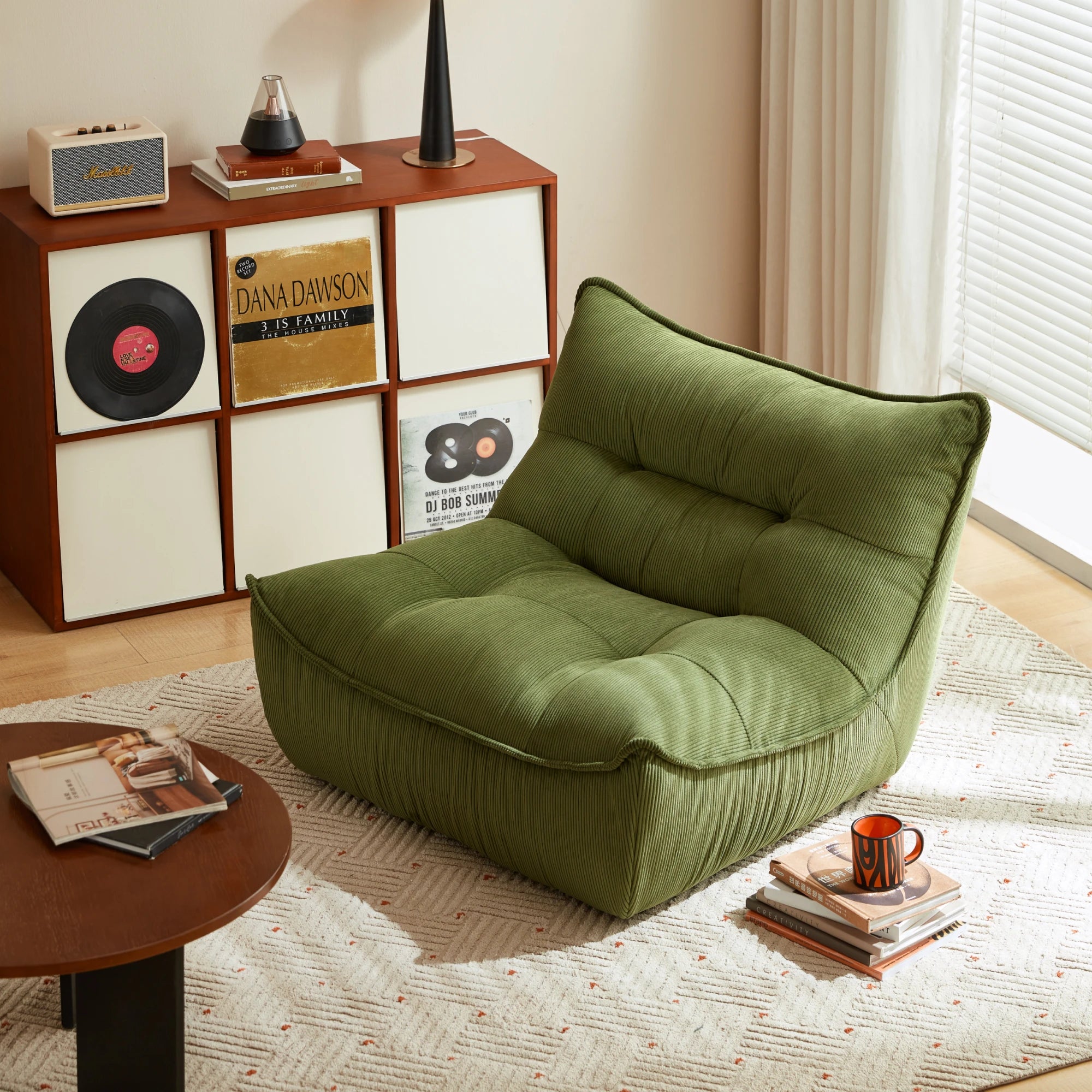 Linspire Eloni Corduroy Lounge Chair, Green