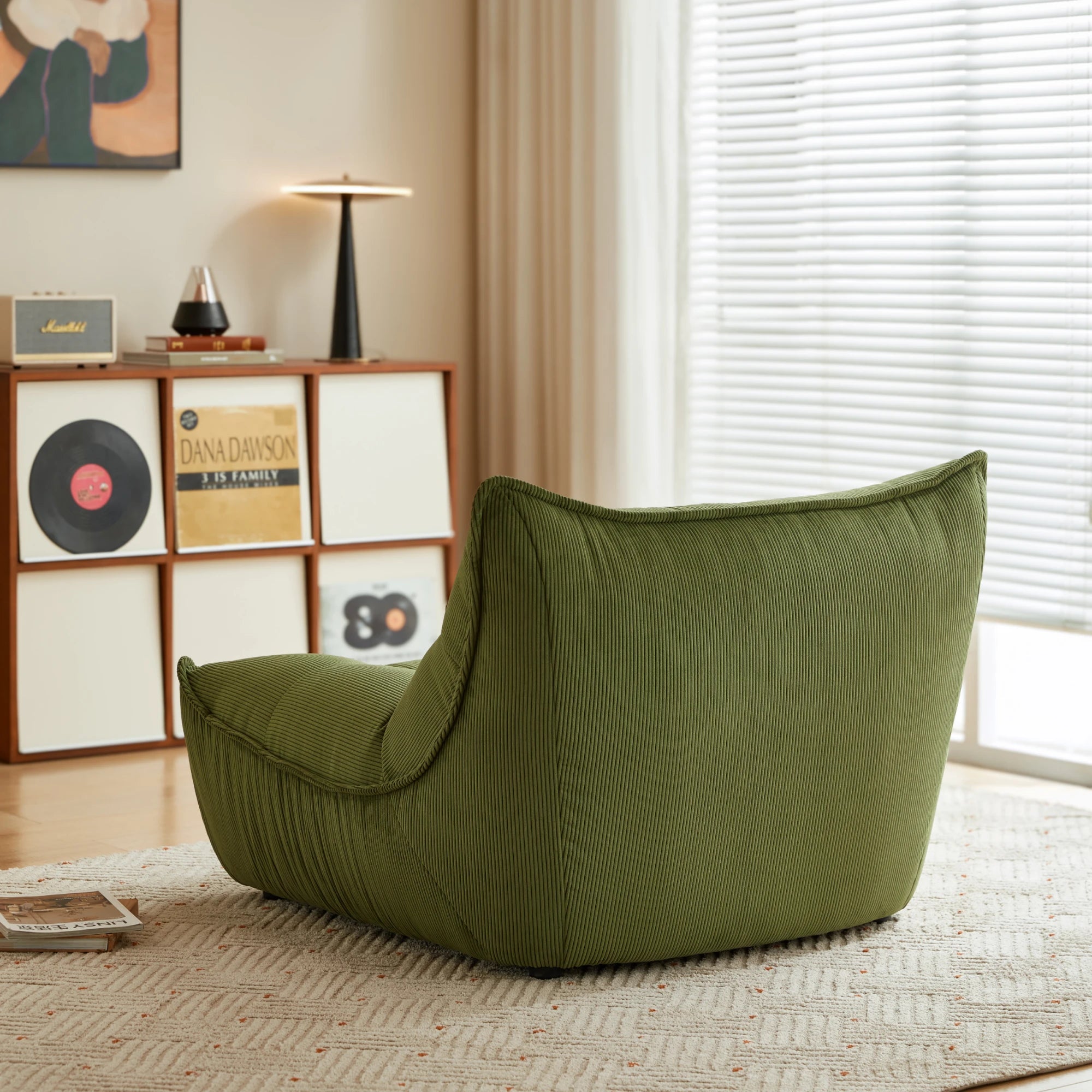 Linspire Eloni Corduroy Lounge Chair, Green