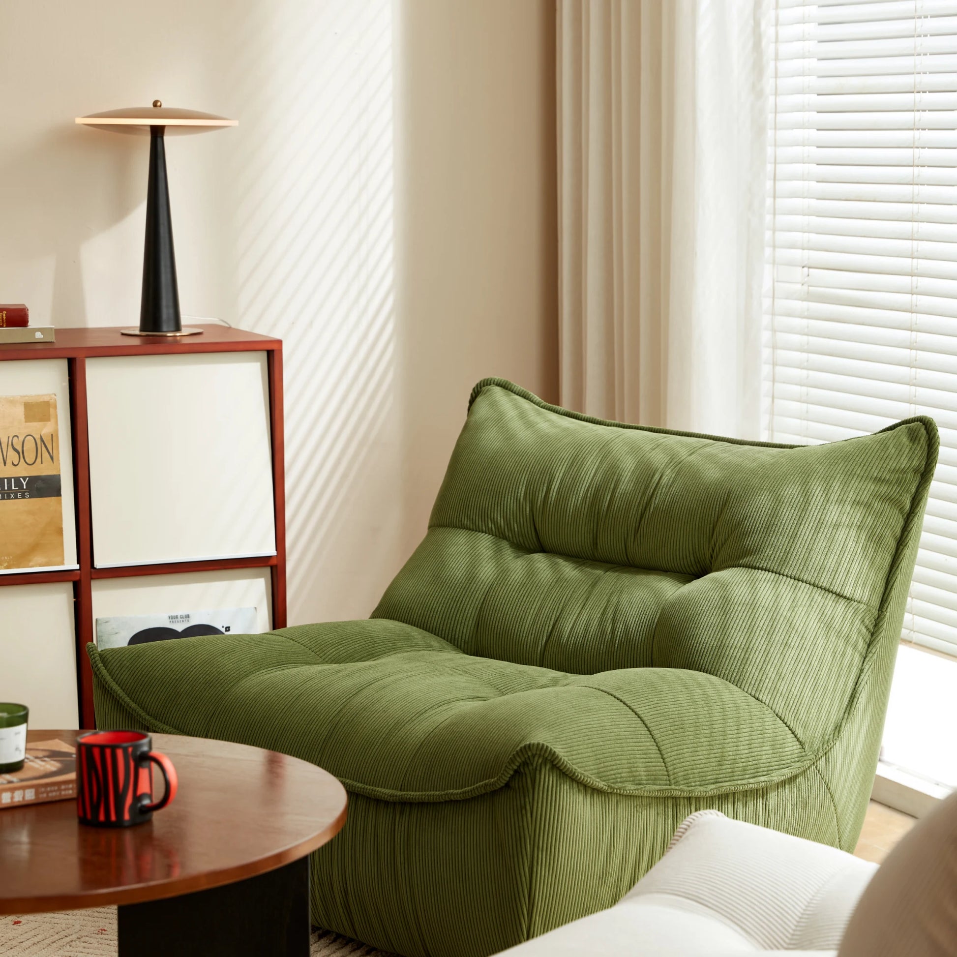 Linspire Eloni Corduroy Lounge Chair, Green