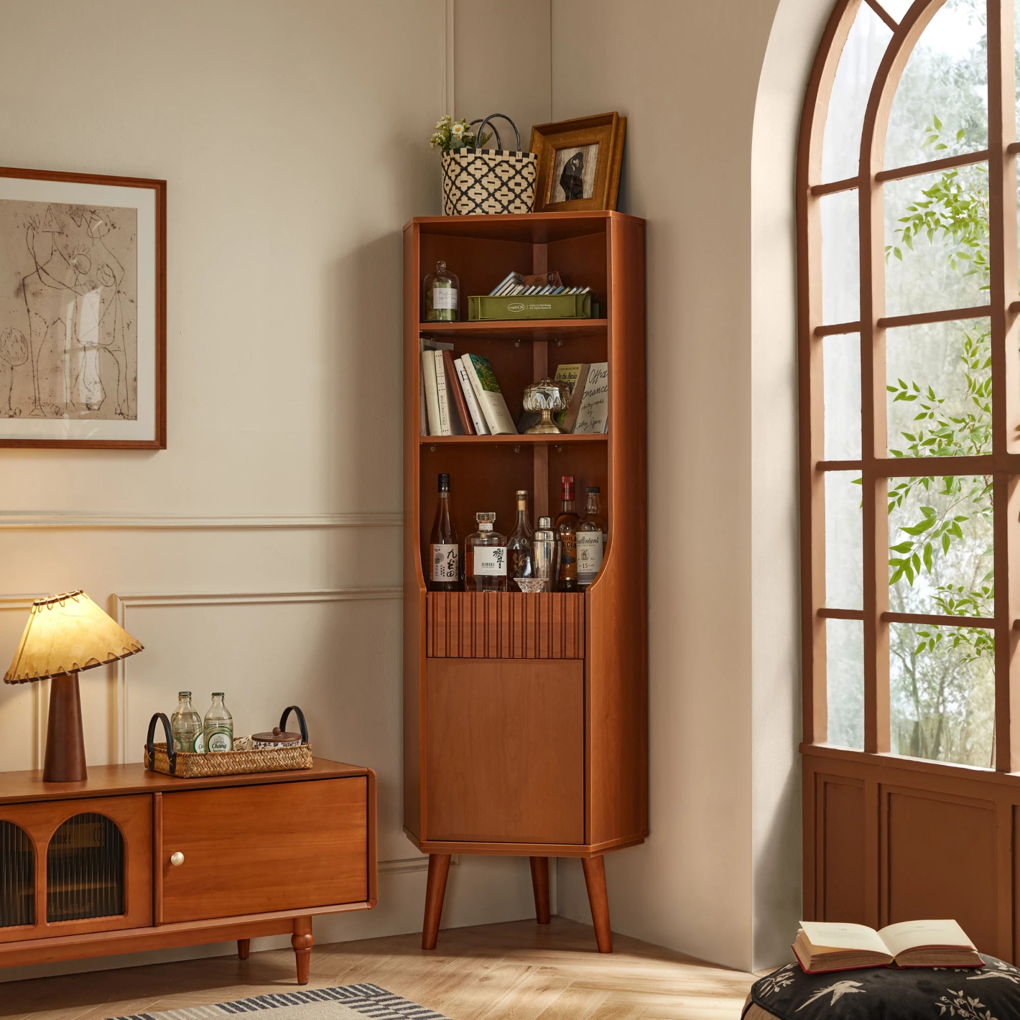 Linspire Gaenor Corner Cabinet