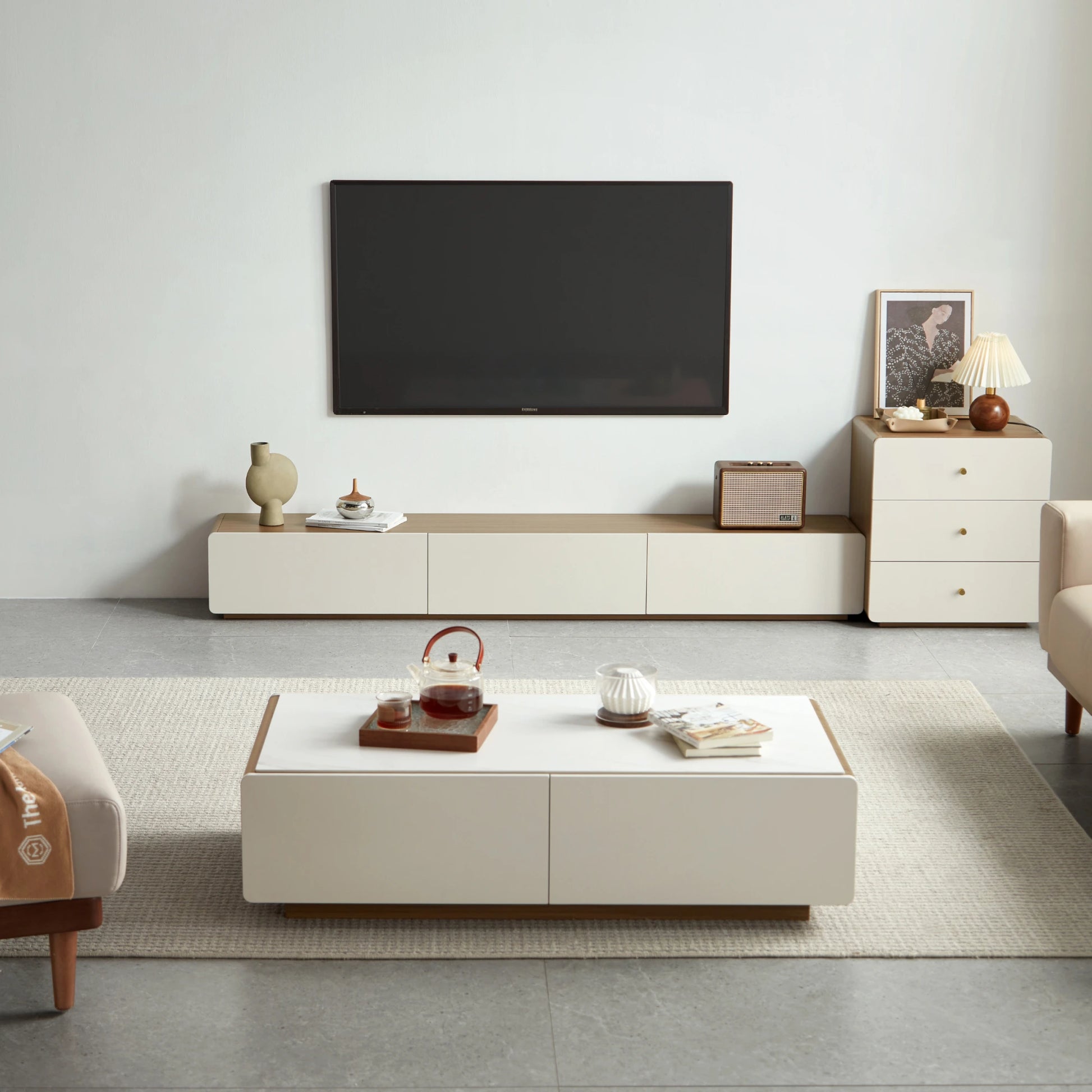 Linspire Pristine Entertainment Unit, W180cm