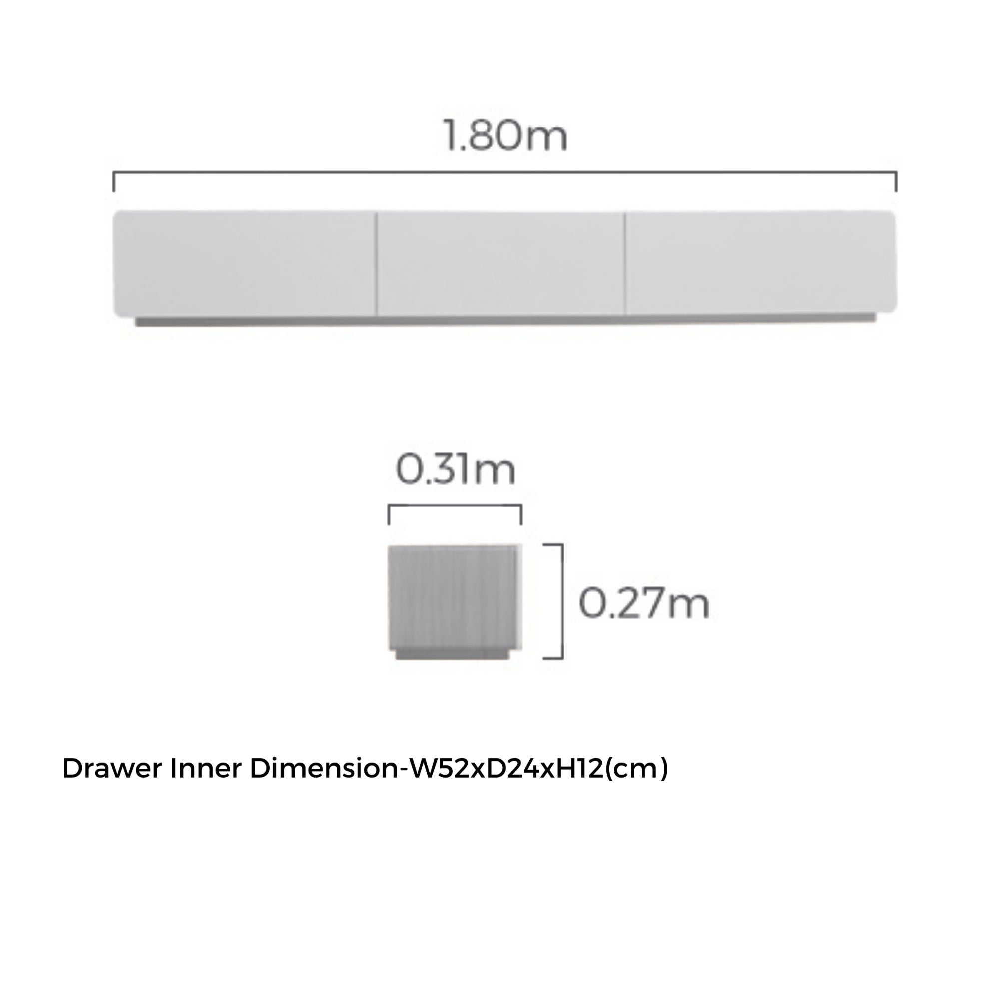 Linspire Pristine Entertainment Unit, W180cm