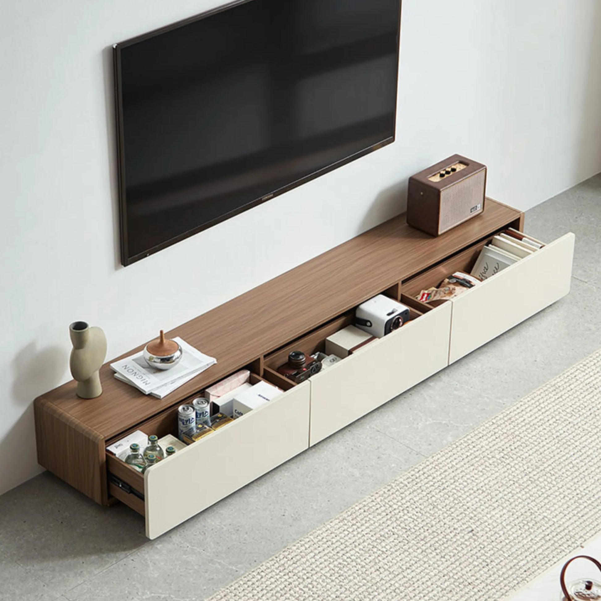 Linspire Pristine Entertainment Unit, W200cm
