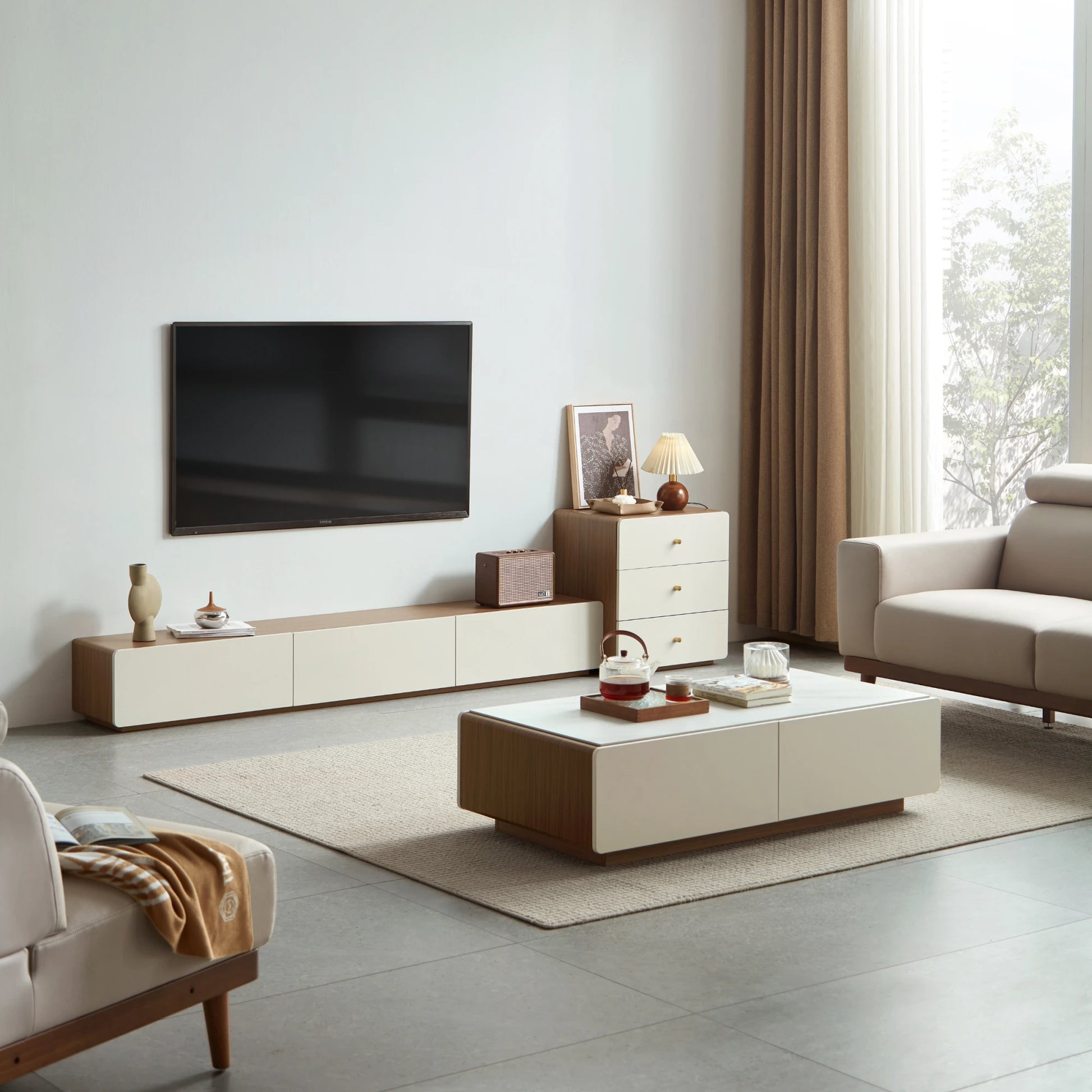 Linspire Pristine Entertainment Unit, W200cm