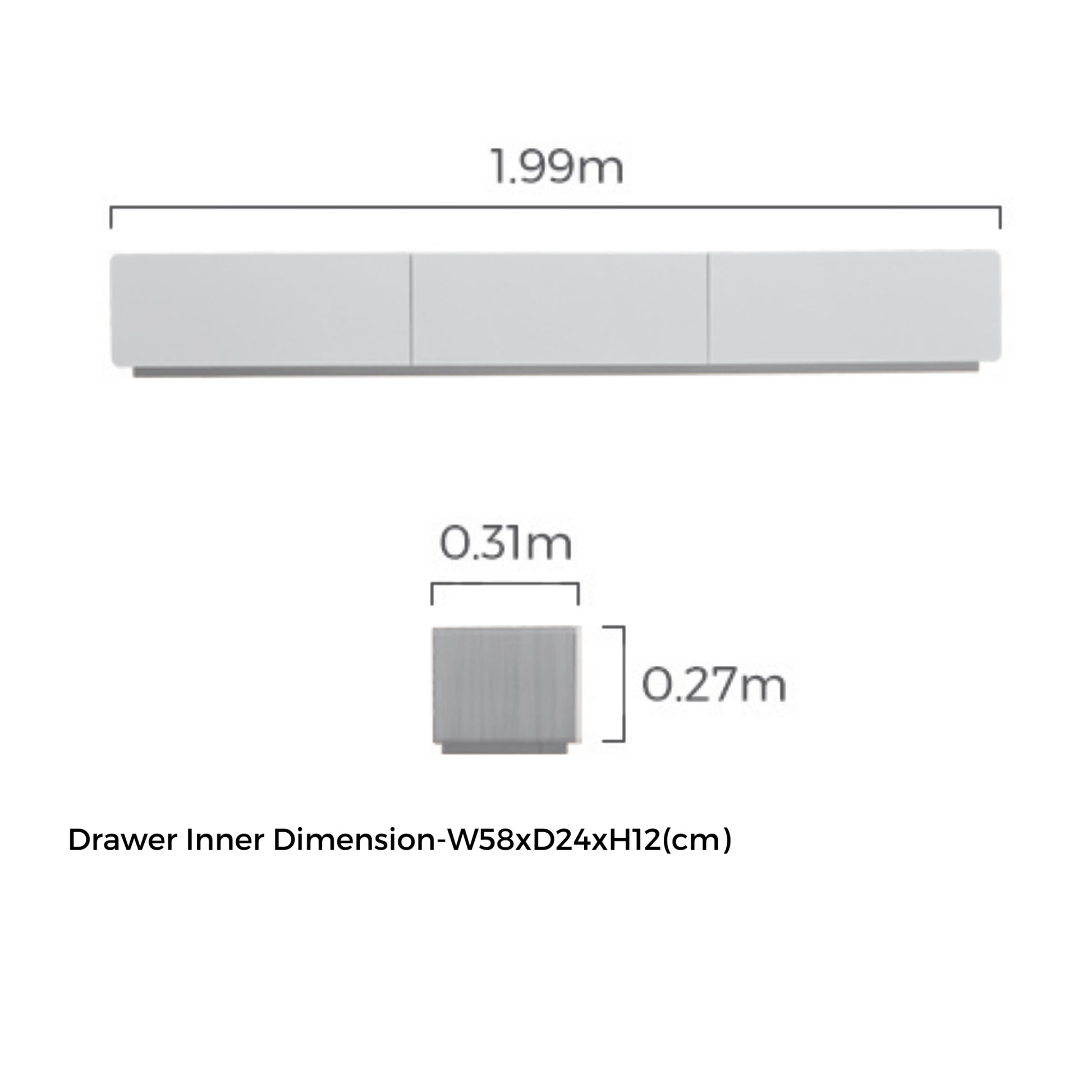 Linspire Pristine Entertainment Unit, W200cm