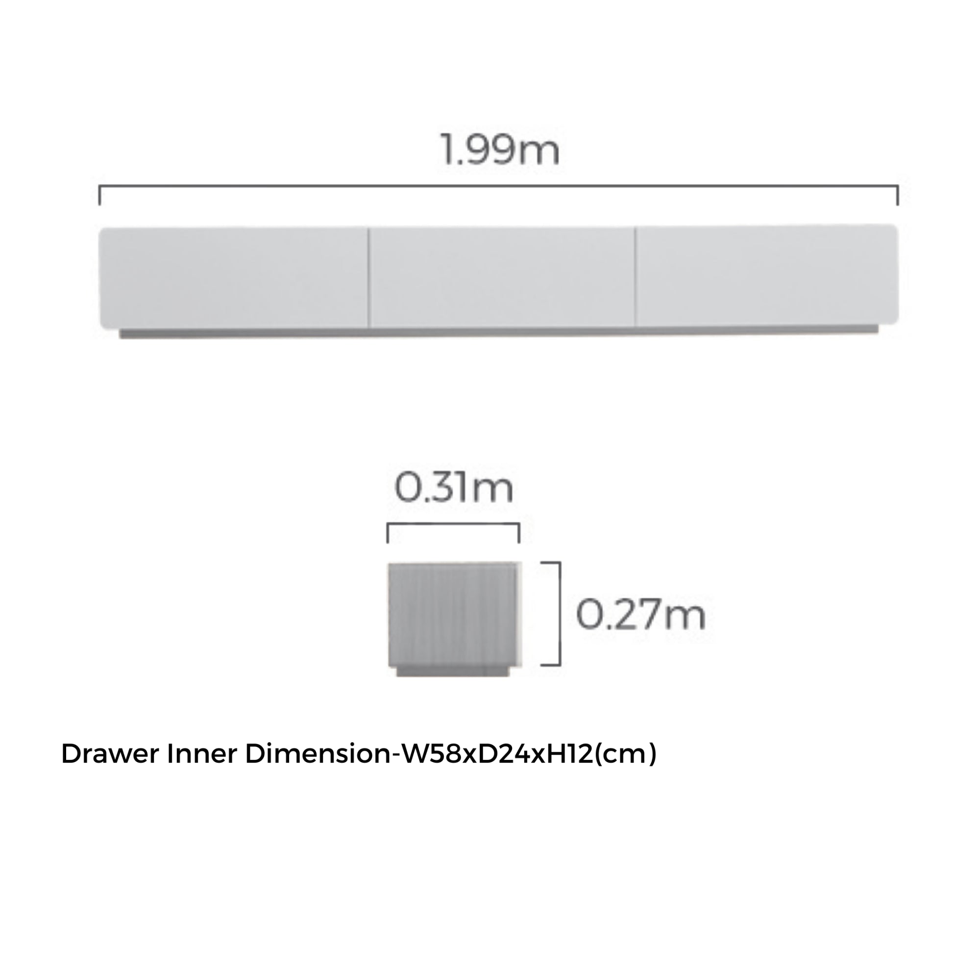 Linspire Pristine Entertainment Unit, W200cm