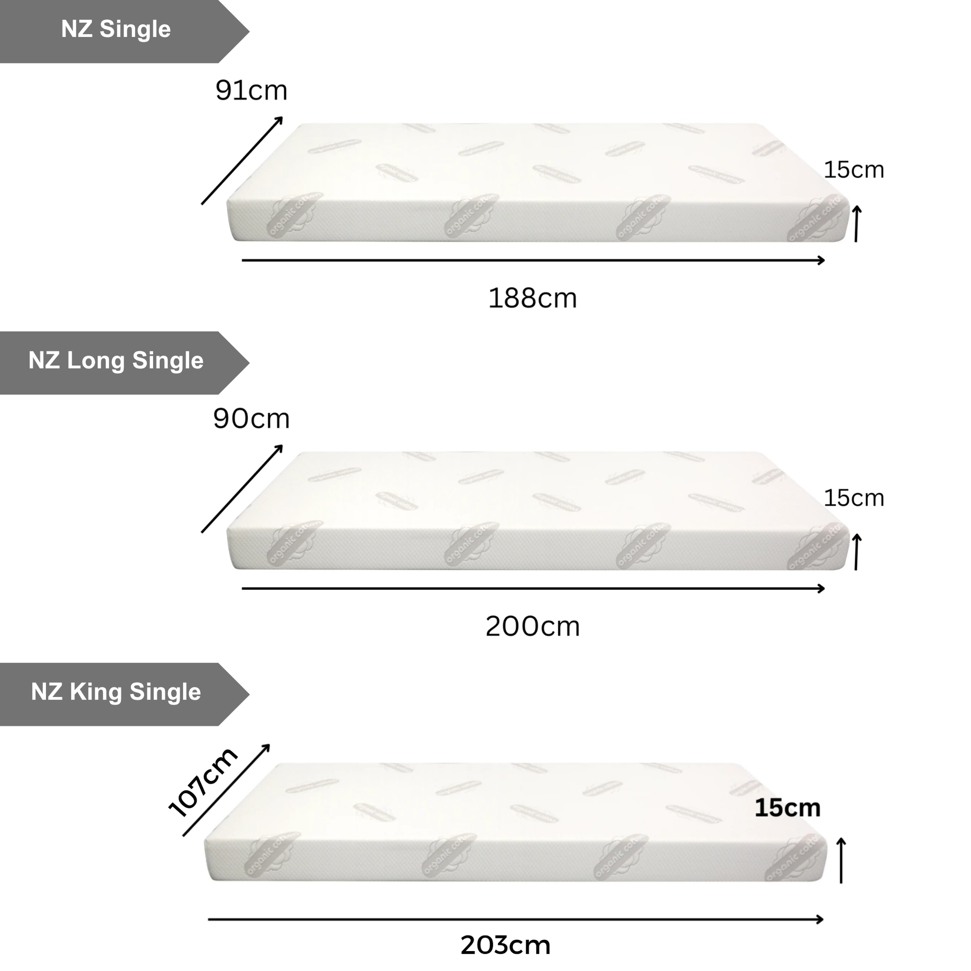 Lumo Slim Memory Foam Mattress, Medium Firm, Creamy White