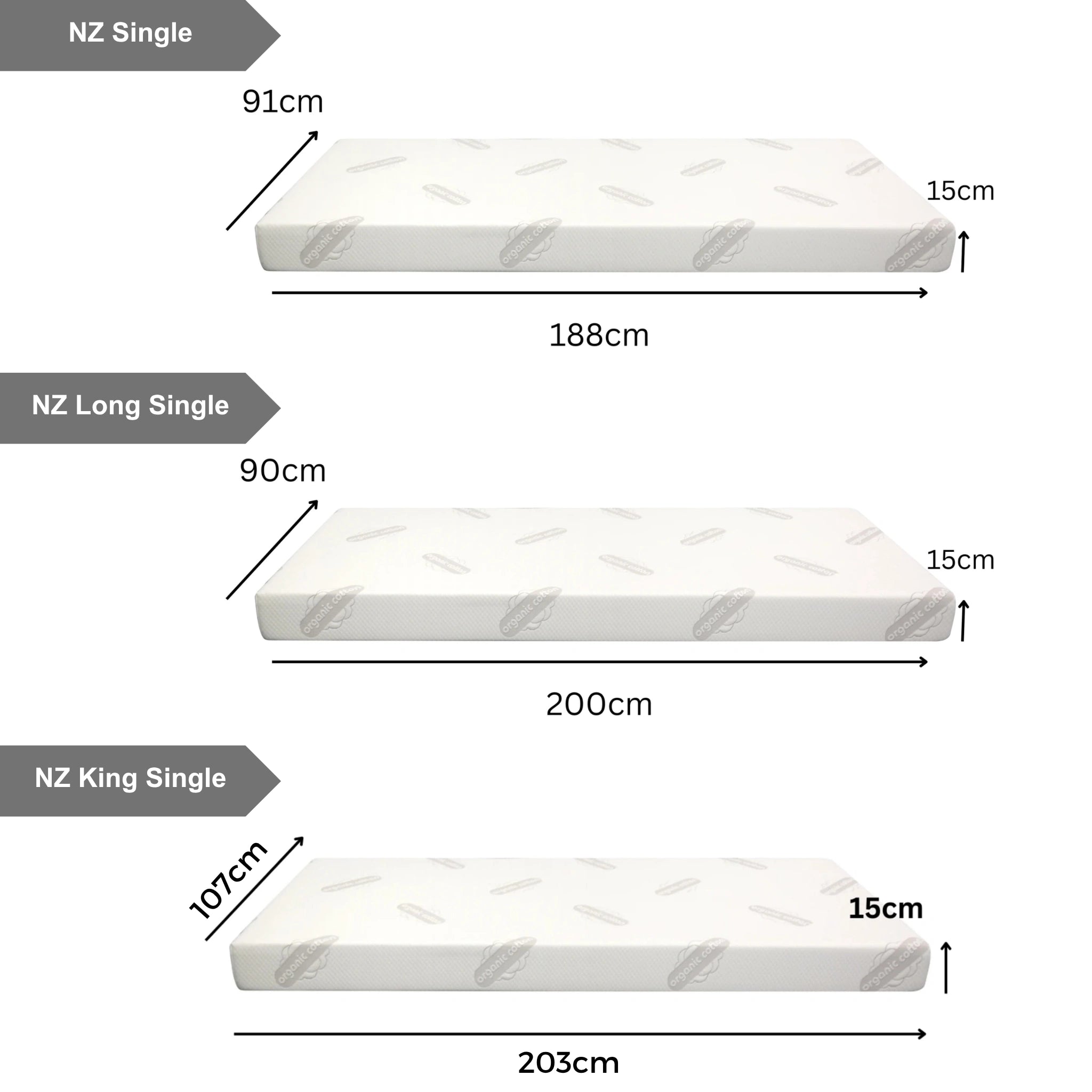 Lumo Slim Memory Foam Mattress, Medium Firm, Creamy White