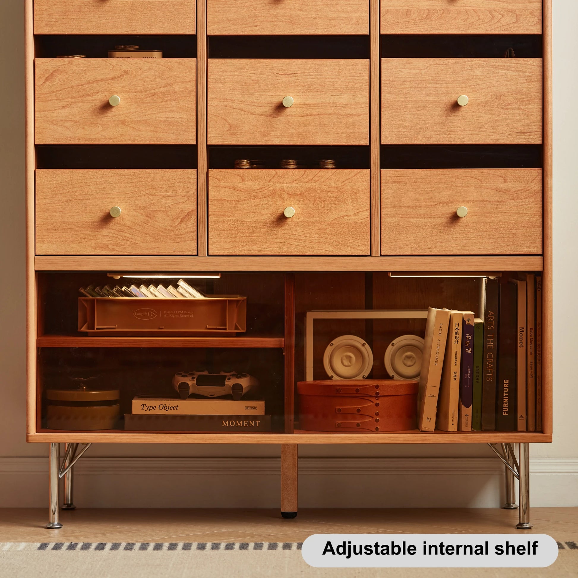 Linspire Railan Chest of 9 Drawers with Cabinets