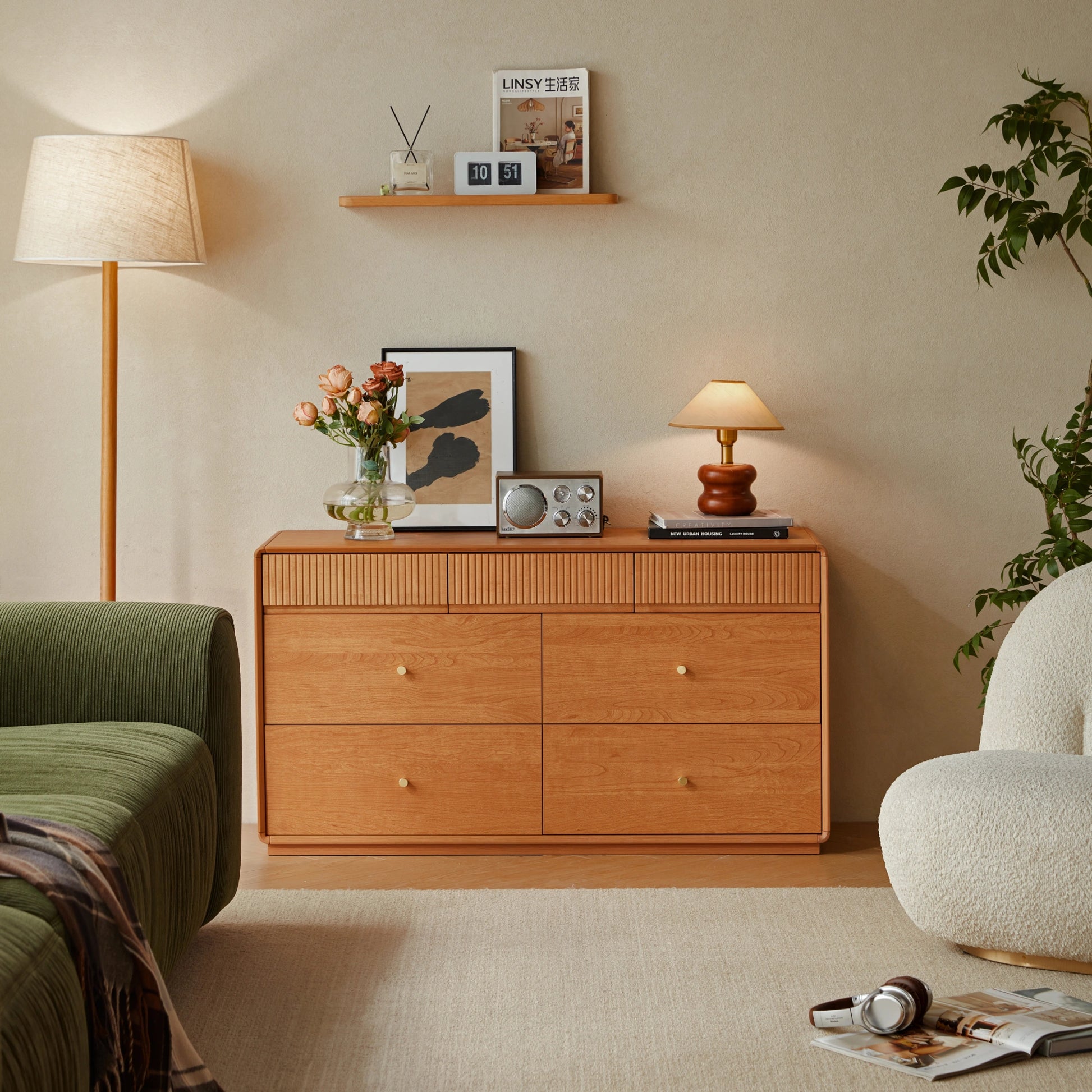 Linspire Railan Chest of 7 Drawers, Floor Standing