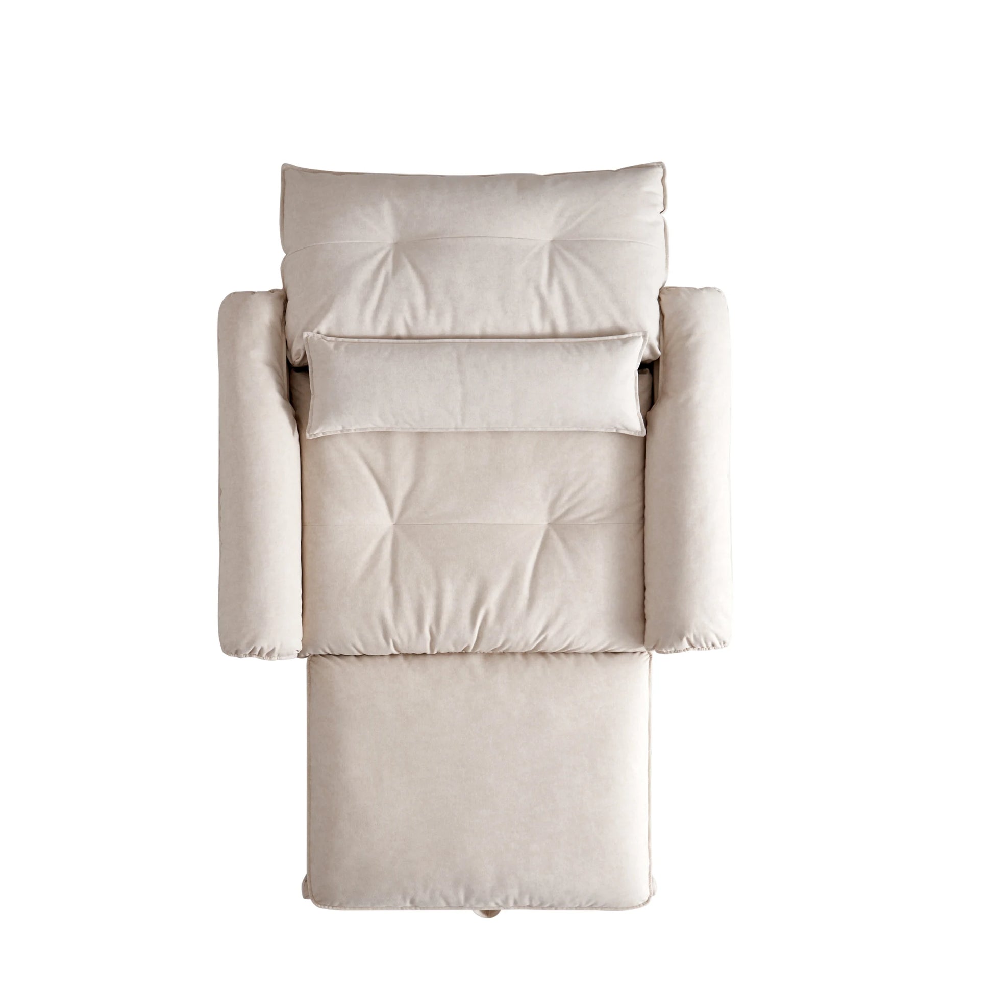 Linspire Rilla 1-Seater Sofa Bed, Velvet-Like Fabric, White