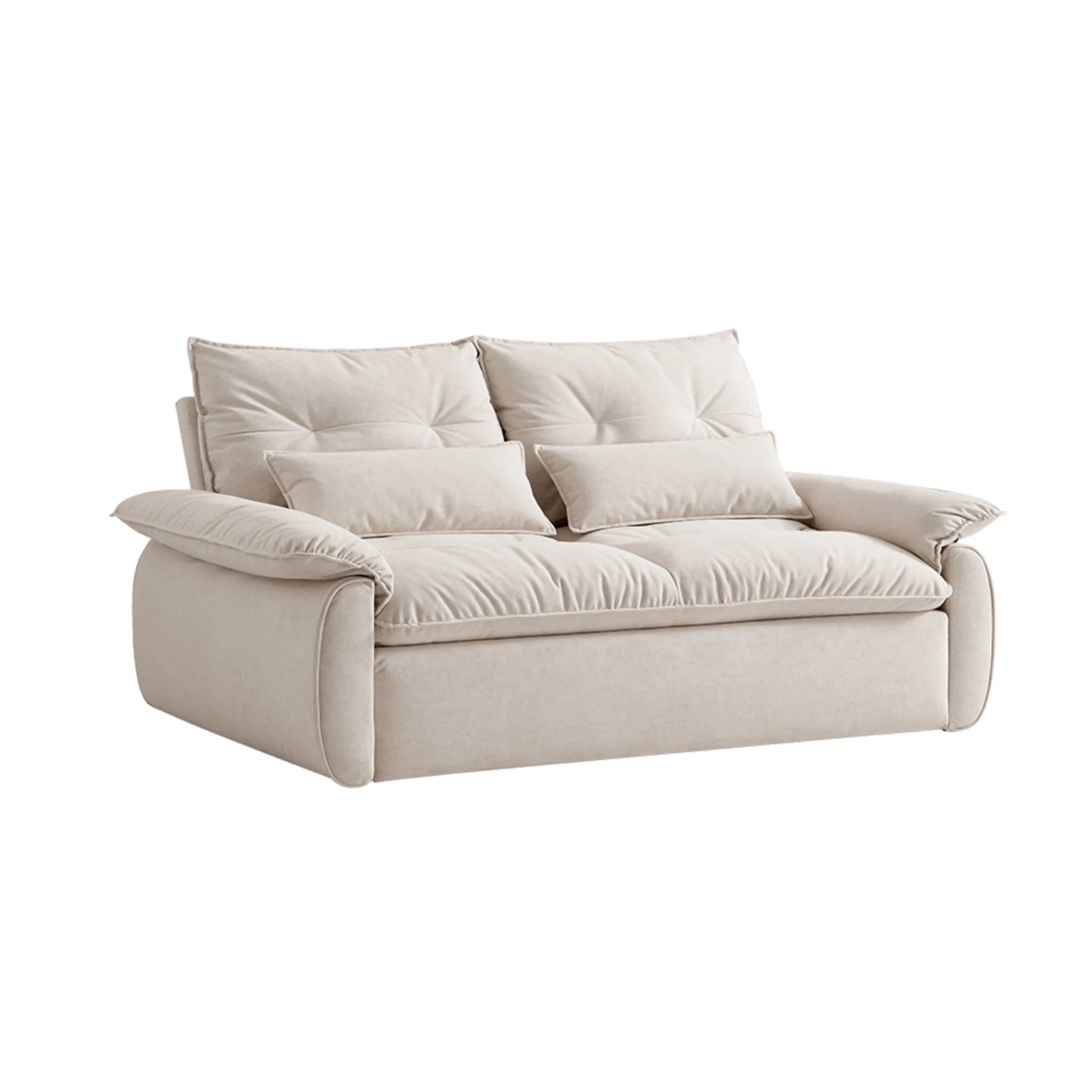 Linspire Rilla 3-Seater Sofa Bed, Velvet-Like Fabric, White