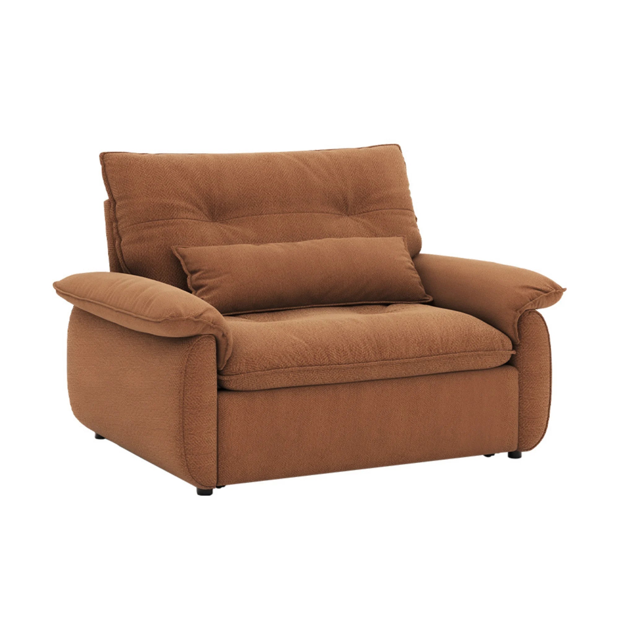 Linspire Rilla 1-Seater Sofa Bed, Linen-Look Fabric, Brown
