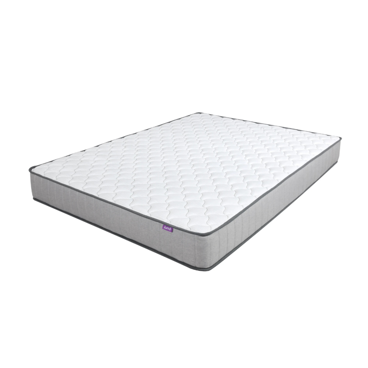 Lumo Comfort Hybrid Mattress, Medium Firm, White, Grey