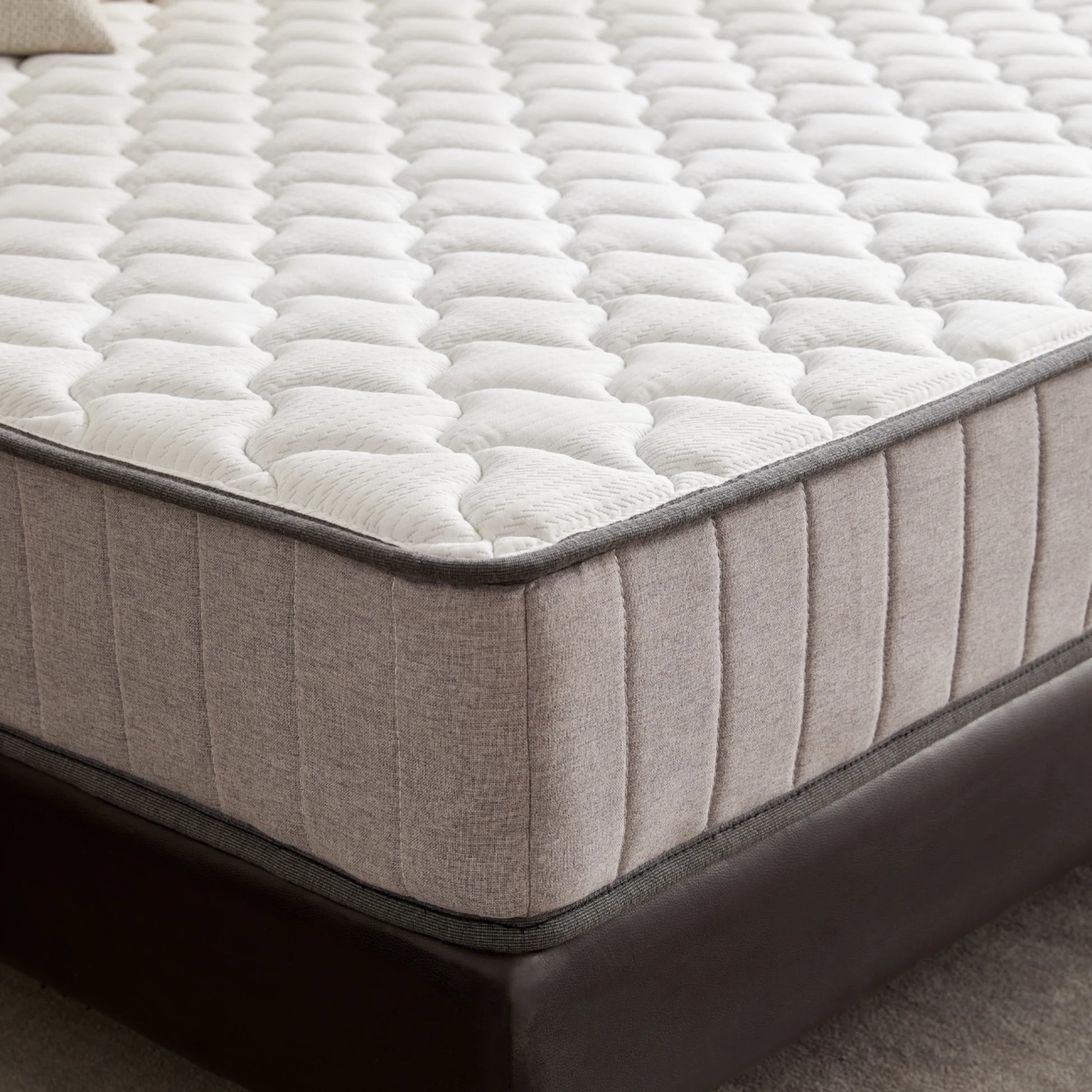 Lumo Comfort Hybrid Mattress, Medium Firm, White, Grey