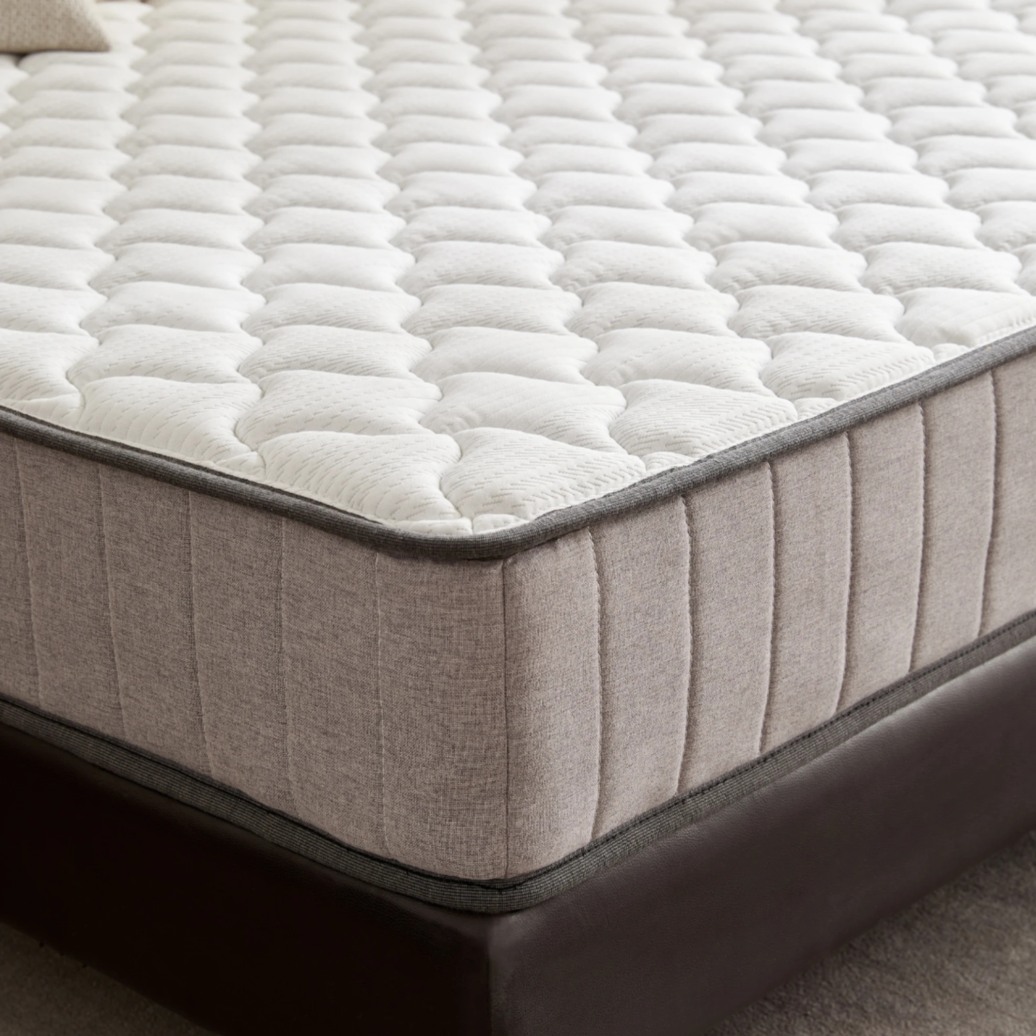 Lumo Comfort Hybrid Mattress, Medium Firm, White, Grey