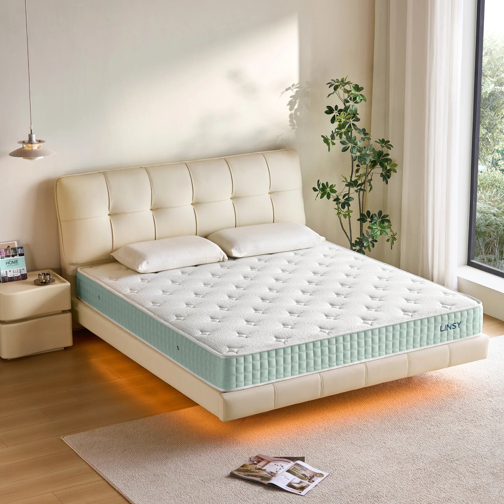 Linspire Sleno Pocket Spring Mattress - Medium Firm, White