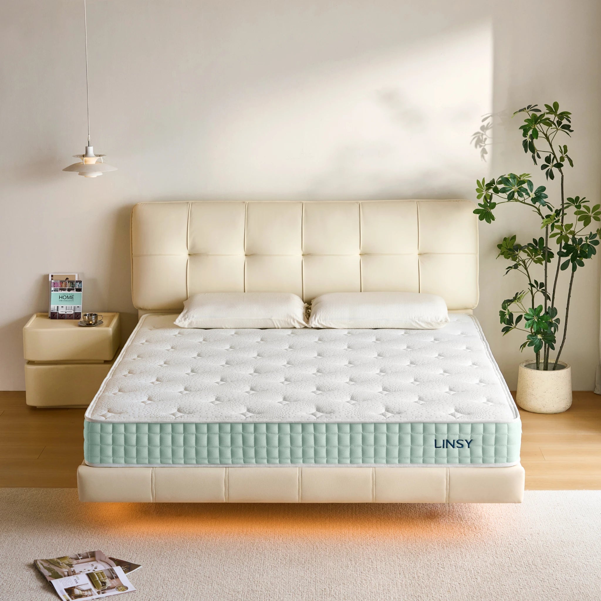 Linspire Sleno Pocket Spring Mattress - Medium Firm, White